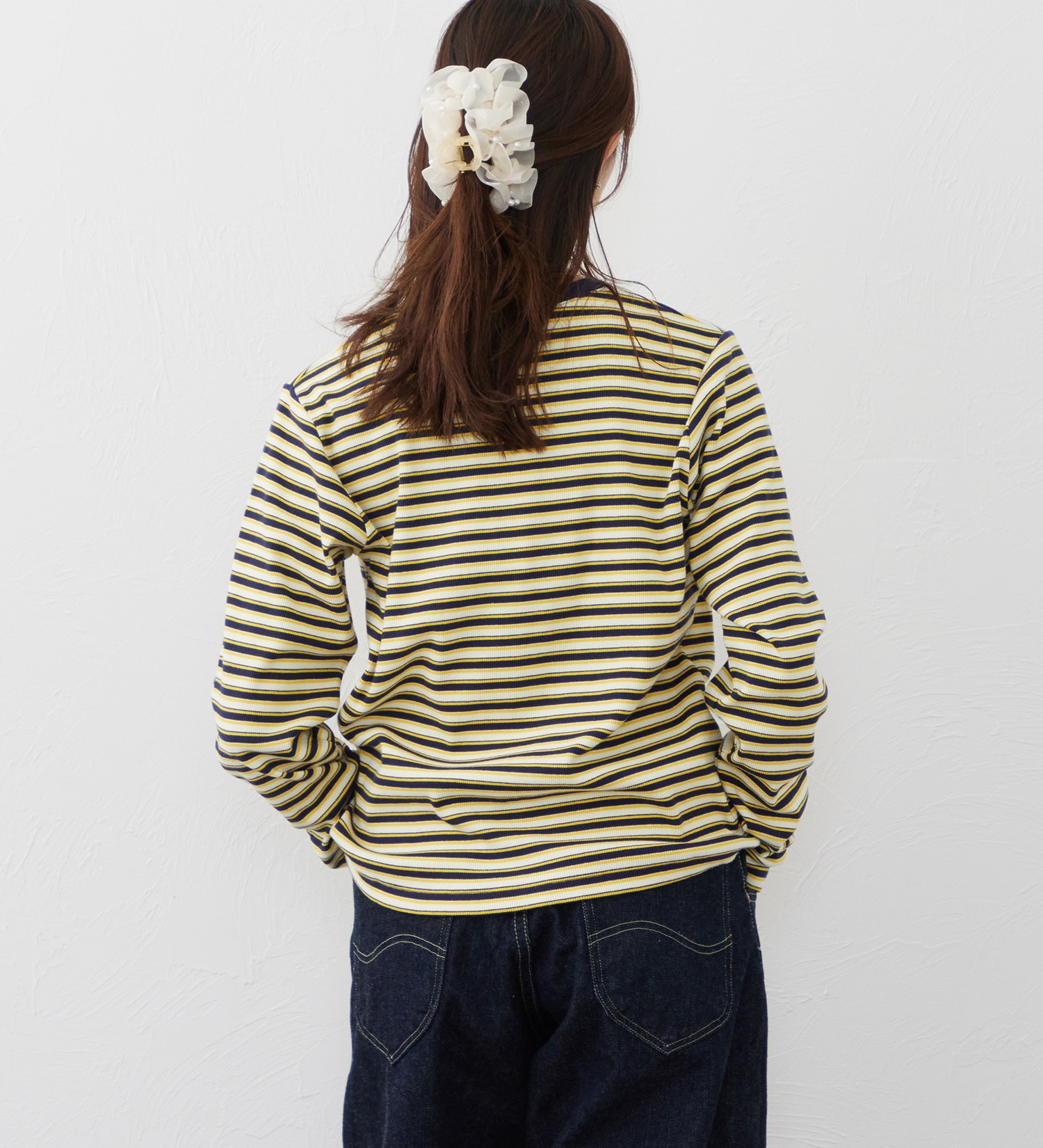 Lee(リー)のEMBROYDERY TEE/刺繍長袖Tシャツ|トップス/Tシャツ/カットソー/レディース|ネイビー