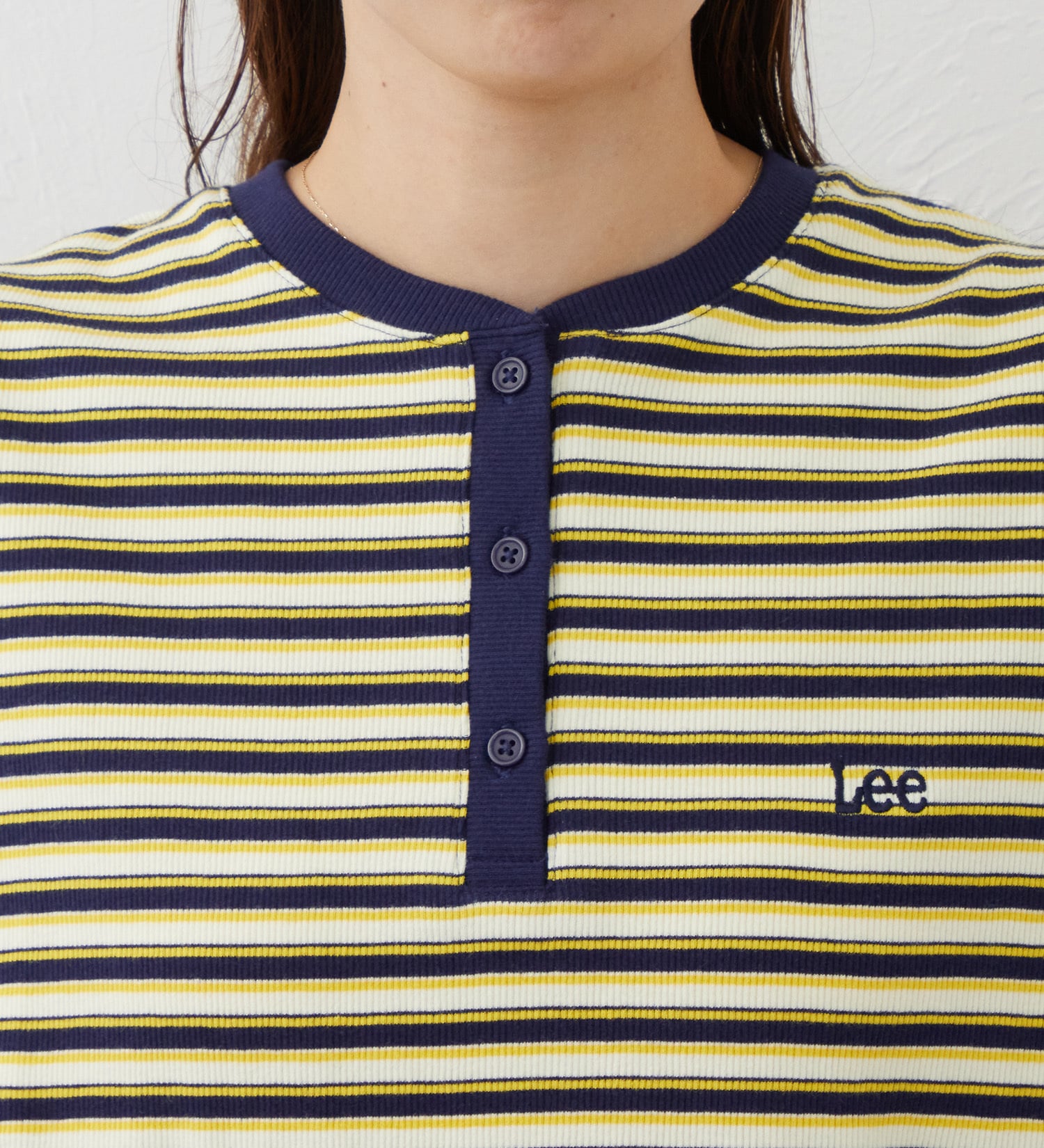 Lee(リー)のEMBROYDERY TEE/刺繍長袖Tシャツ|トップス/Tシャツ/カットソー/レディース|ネイビー