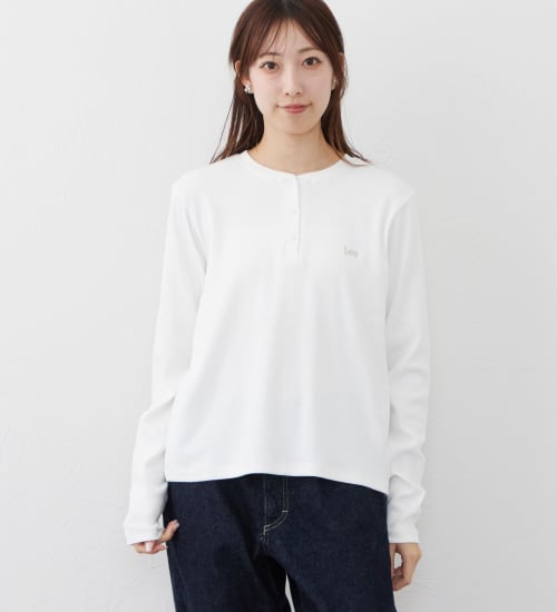 Lee(リー)のEMBROYDERY TEE/刺繍長袖Tシャツ|トップス/Tシャツ/カットソー/レディース|ホワイト