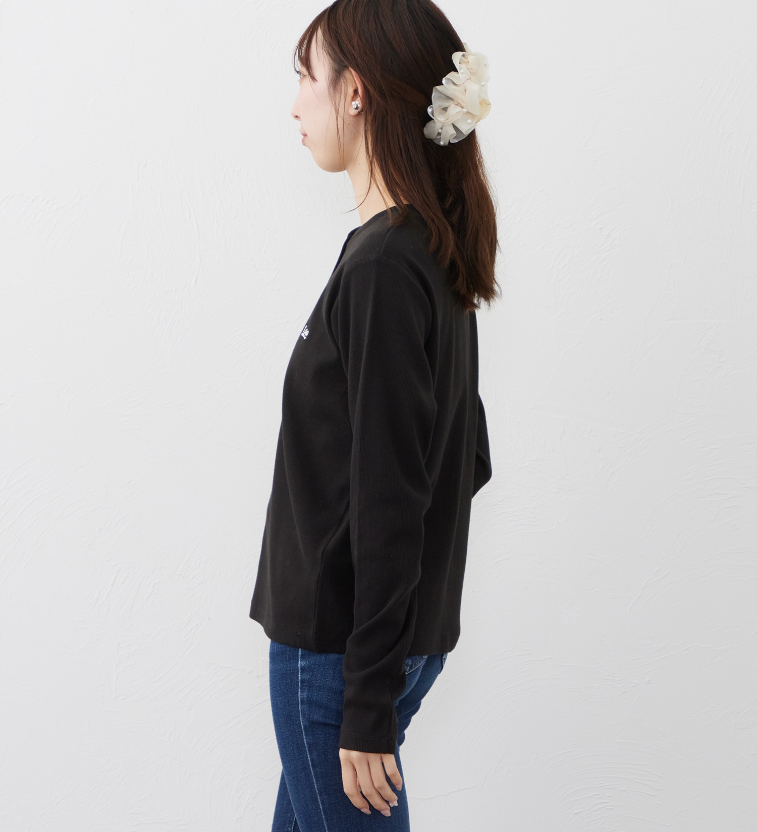 Lee(リー)のEMBROYDERY TEE/刺繍長袖Tシャツ|トップス/Tシャツ/カットソー/レディース|ブラック