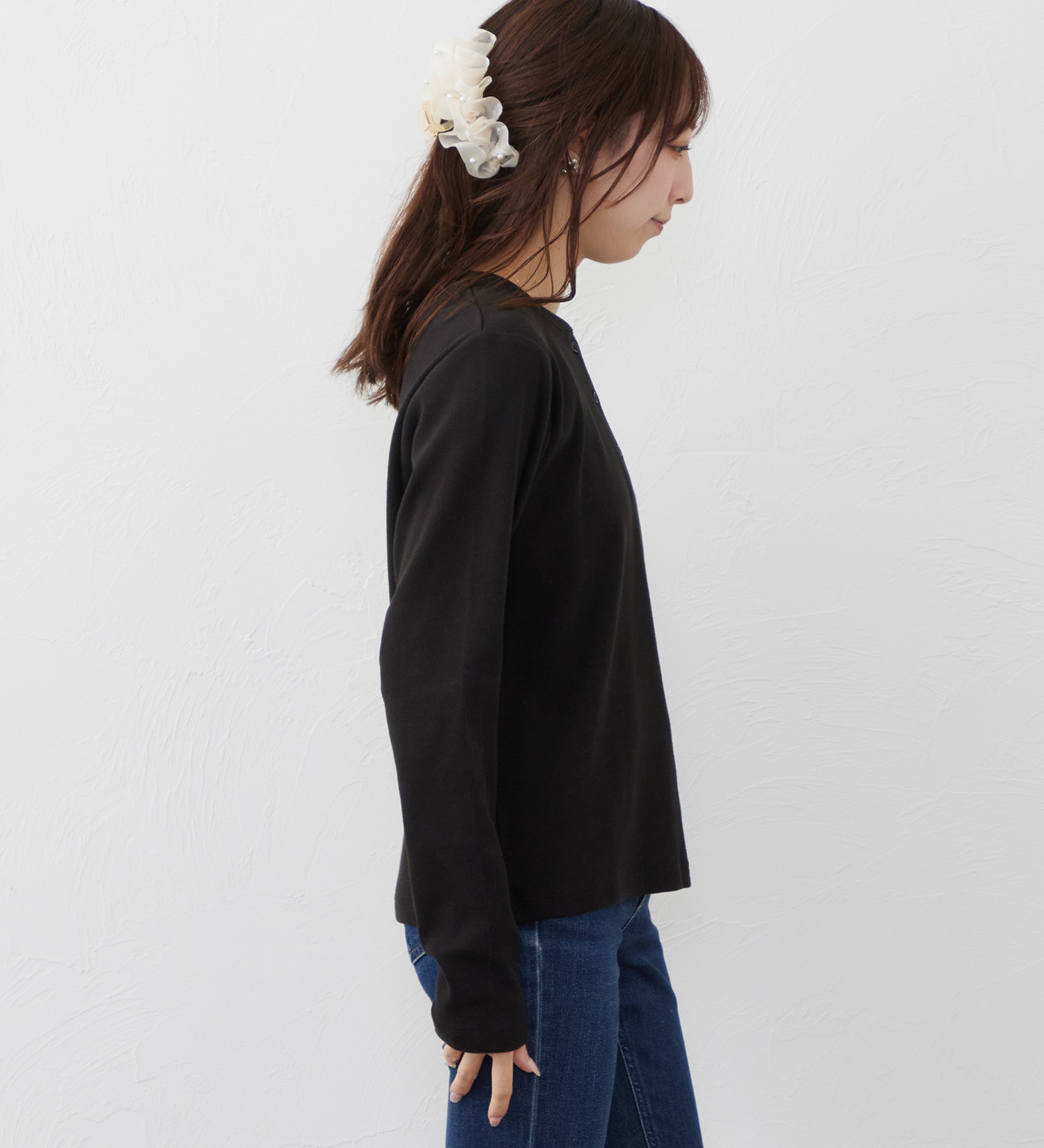 Lee(リー)のEMBROYDERY TEE/刺繍長袖Tシャツ|トップス/Tシャツ/カットソー/レディース|ブラック