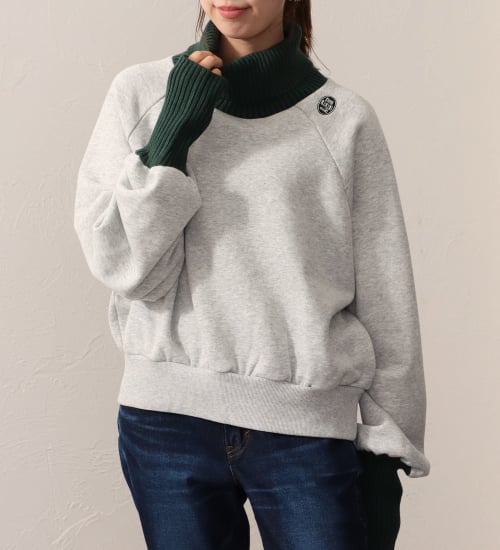 Lee(リー)のTURTLENECK SHORT SWEAT/タートルネックショートスウェット|トップス/スウェット/レディース|グリーン