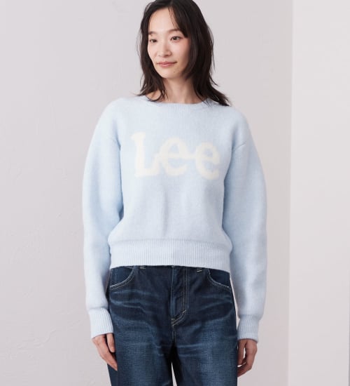 Lee(リー)のKNIT LeeLOGO SWEATER / ニットリーロゴセーター|トップス/ニット/セーター/レディース|ブルー