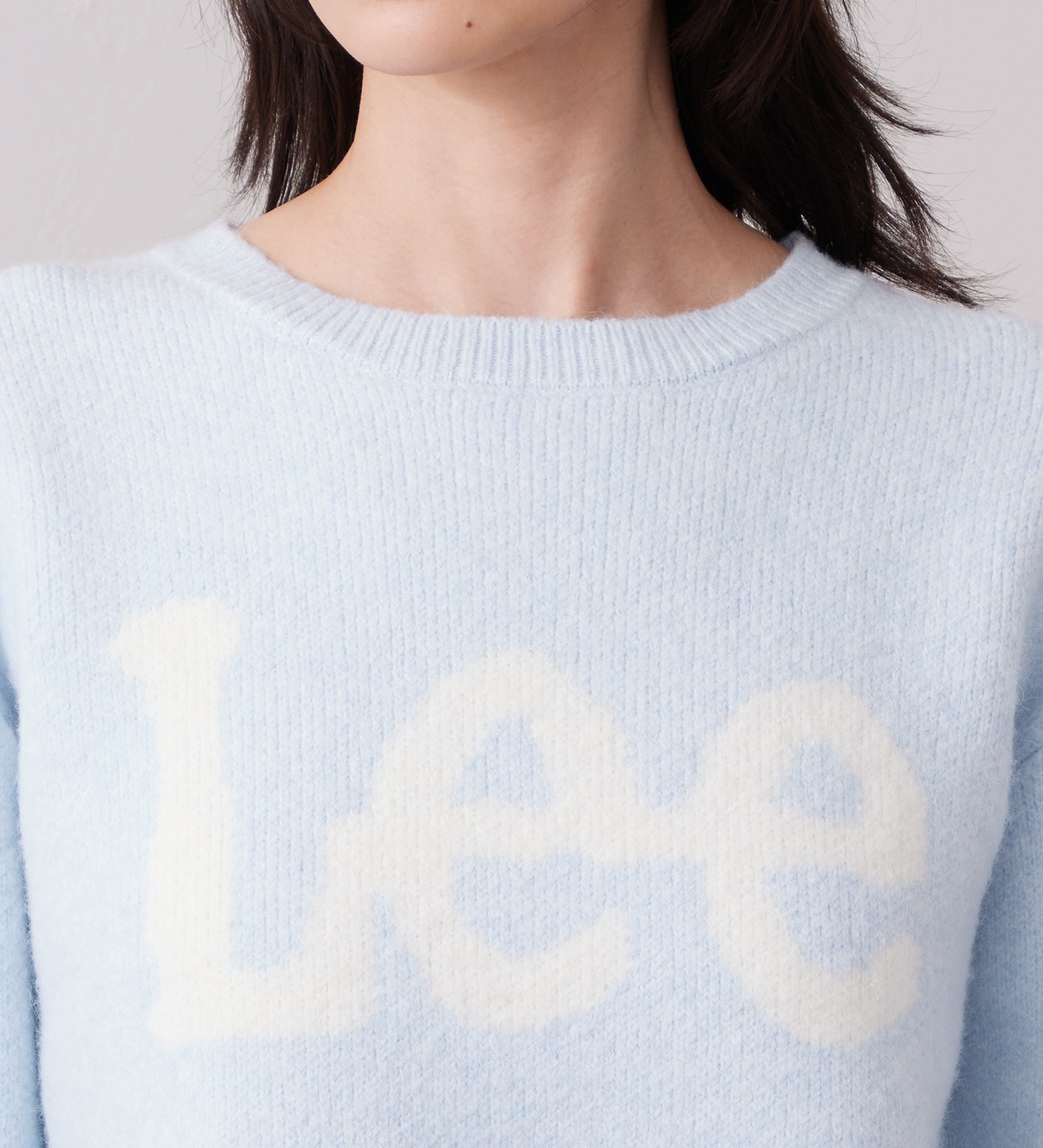 Lee(リー)のKNIT LeeLOGO SWEATER / ニットリーロゴセーター|トップス/ニット/セーター/レディース|ブルー