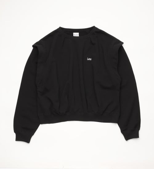 Lee(リー)のEMBROIDERY PULLOVER SWEAT / Leeロゴ刺繍タック入りスウェット|トップス/スウェット/レディース|ブラック