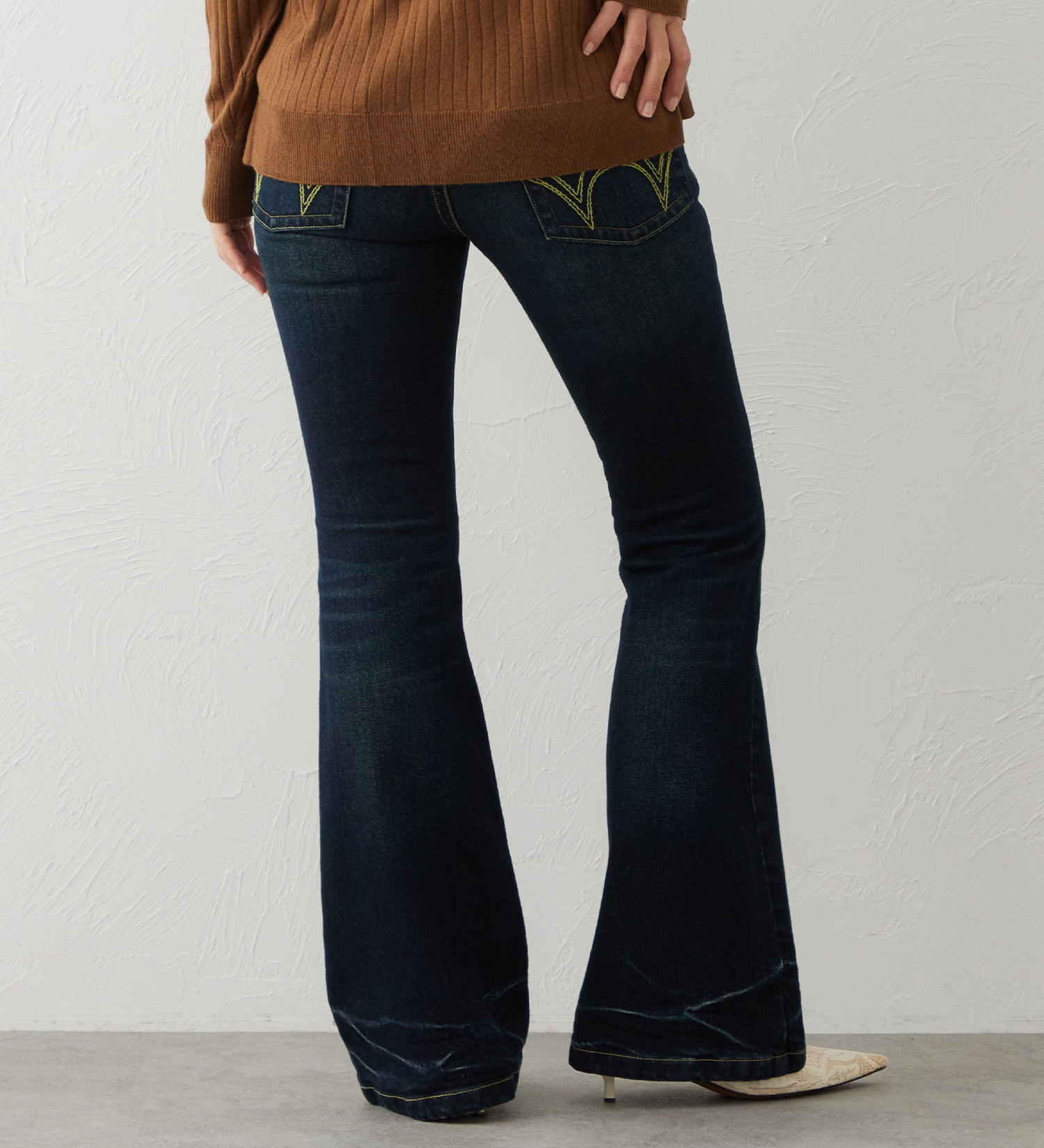 EDWIN(エドウイン)のEDWIN LADIES TIME CODE 00s クラフトステッチ フレアデニムパンツ|パンツ/デニム / ジーンズパンツ/レディース|濃色ブルー