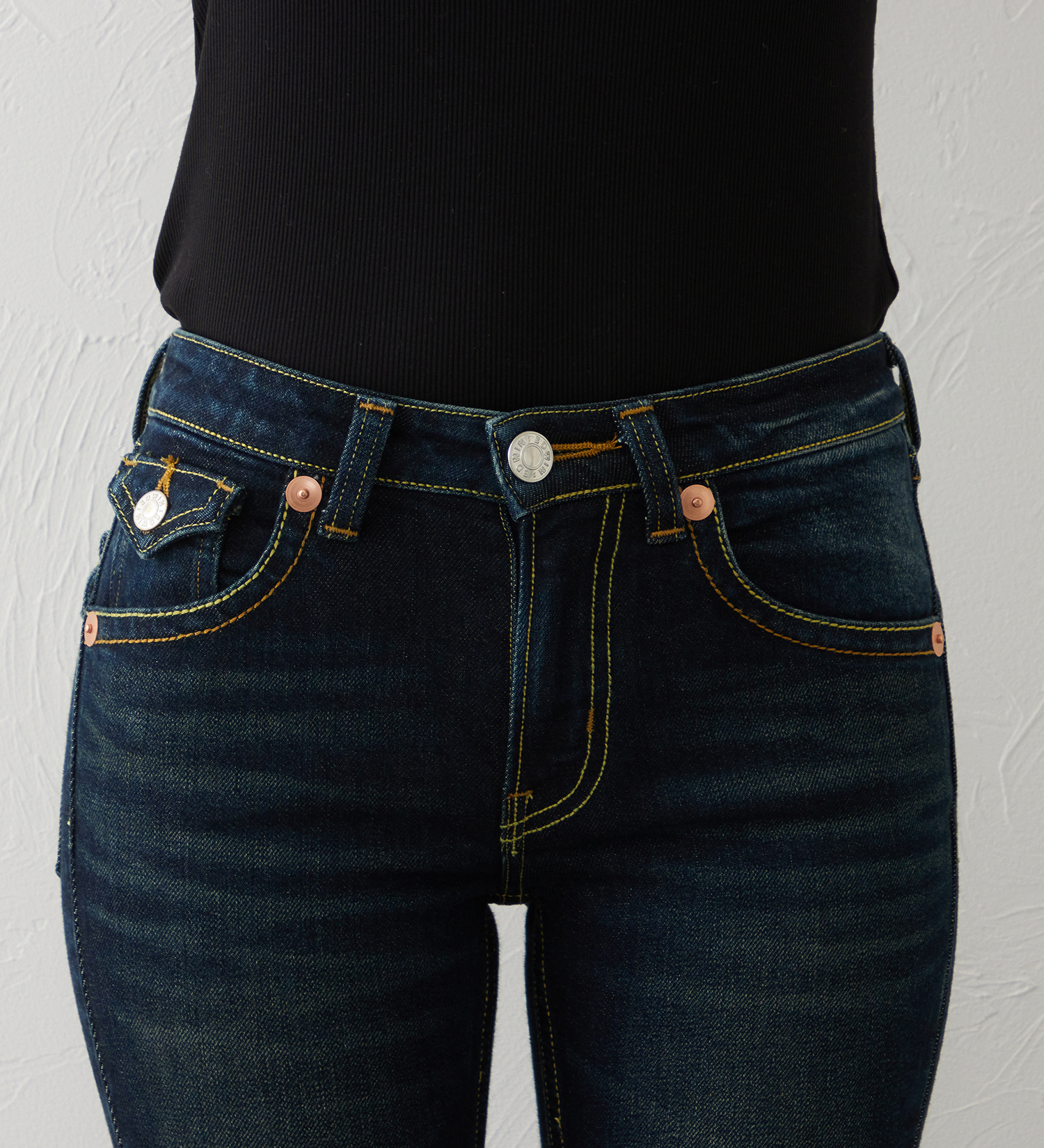 EDWIN(エドウイン)のEDWIN LADIES TIME CODE 00s クラフトステッチ フレアデニムパンツ|パンツ/デニム / ジーンズパンツ/レディース|濃色ブルー