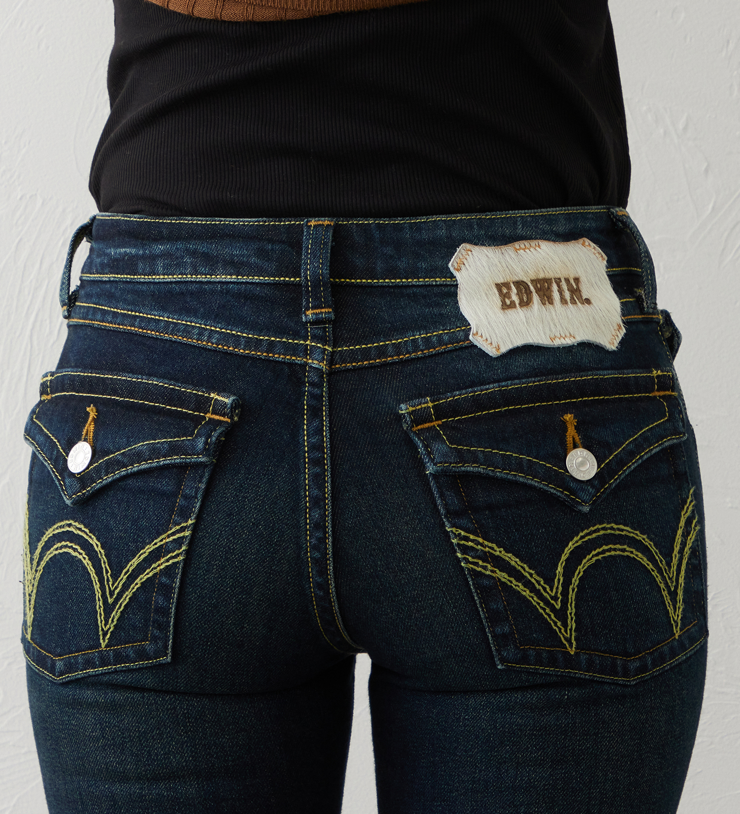 EDWIN(エドウイン)のEDWIN LADIES TIME CODE 00s クラフトステッチ フレアデニムパンツ|パンツ/デニム / ジーンズパンツ/レディース|濃色ブルー