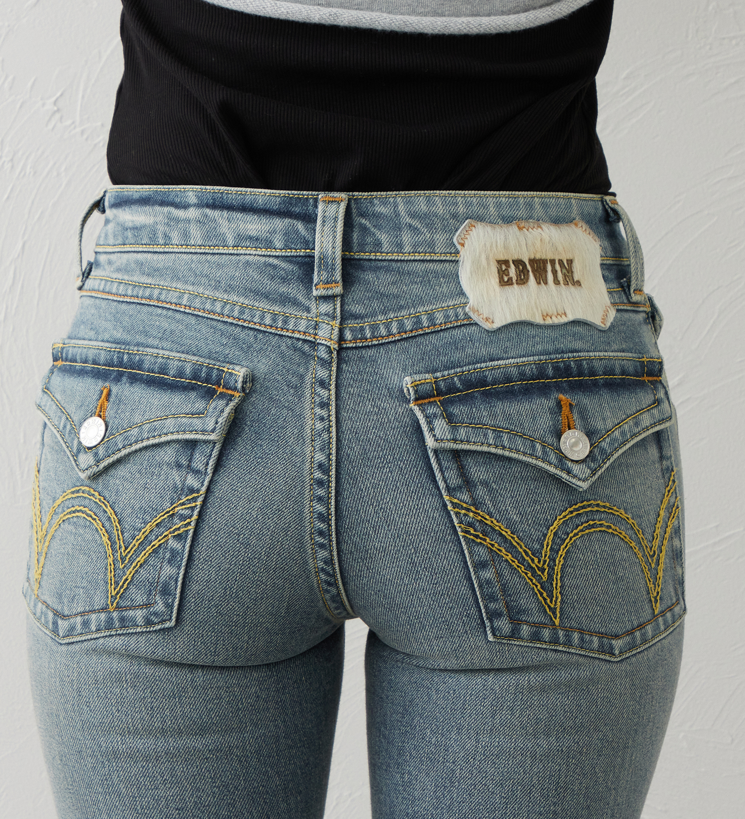 EDWIN(エドウイン)のEDWIN LADIES TIME CODE 00s クラフトステッチ フレアデニムパンツ|パンツ/デニム / ジーンズパンツ/レディース|淡色ブルー