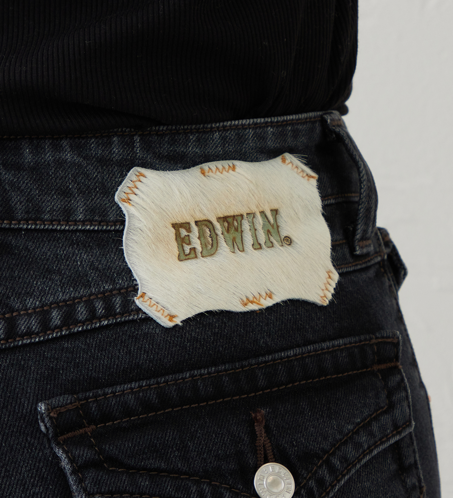 EDWIN(エドウイン)のEDWIN LADIES TIME CODE 00s クラフトステッチ フレアデニムパンツ|パンツ/デニム / ジーンズパンツ/レディース|ブラックデニム
