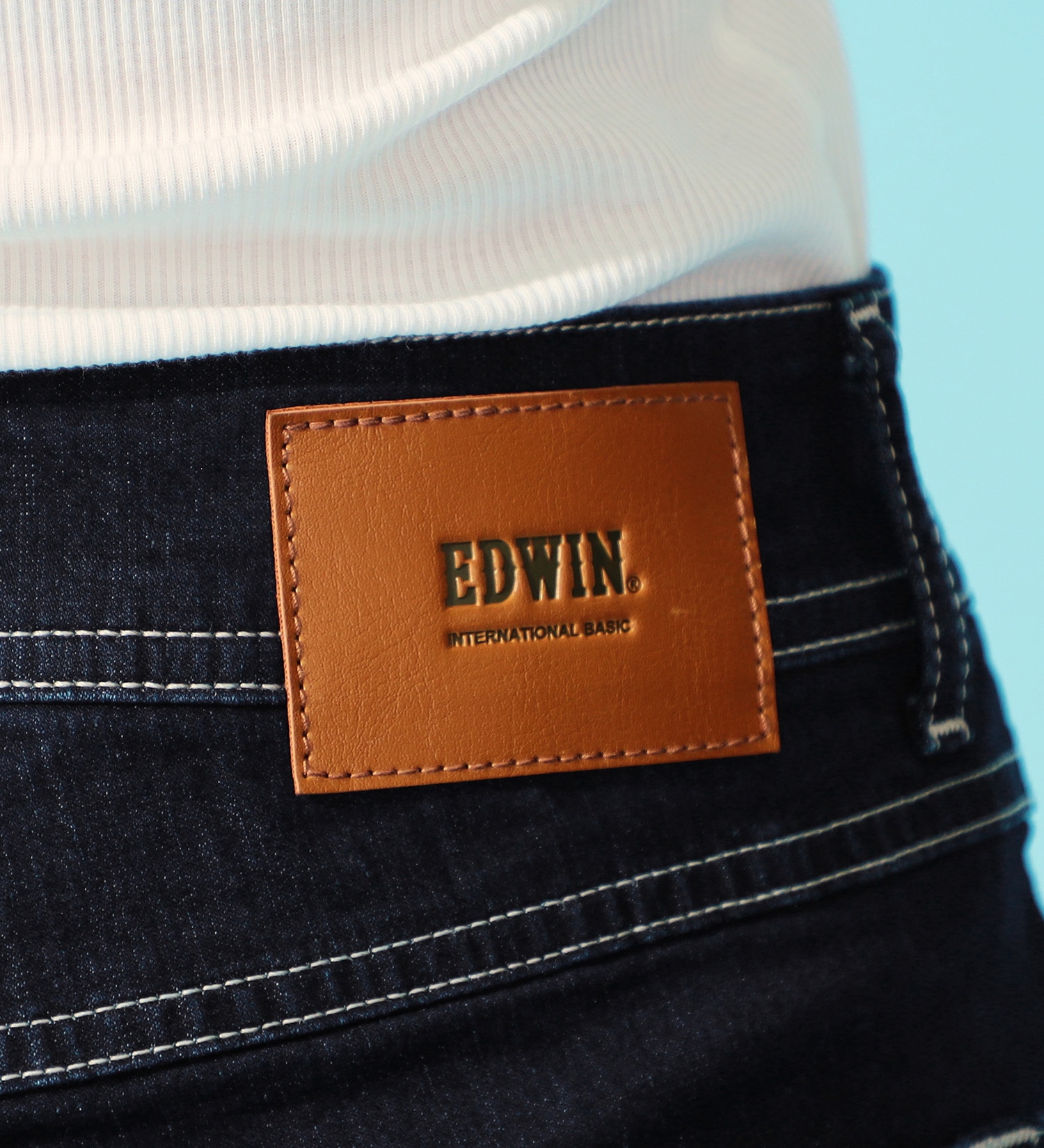 EDWIN(エドウイン)のEDWIN LADIES インターナショナルベーシック 股上深めゆったりストレートパンツ【涼】【接触冷感】|パンツ/デニムパンツ/レディース|インディゴブルー