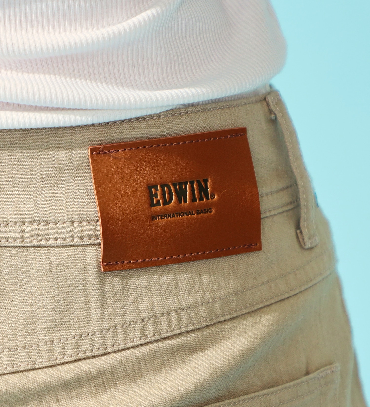 EDWIN(エドウイン)のEDWIN LADIES インターナショナルベーシック 股上深めゆったりストレートパンツ【涼】【接触冷感】|パンツ/デニムパンツ/レディース|ベージュ