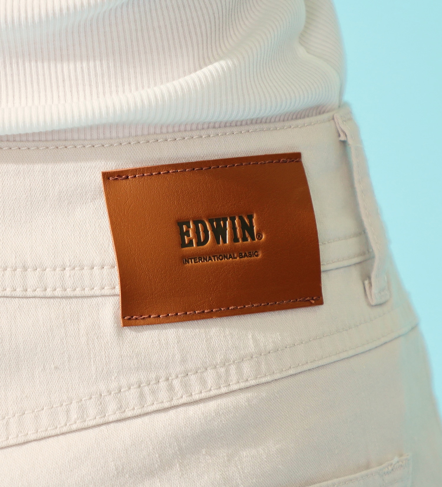 EDWIN(エドウイン)の【GW SALE】EDWIN LADIES インターナショナルベーシック 股上深めゆったりストレートパンツ【涼】【接触冷感】|パンツ/デニムパンツ/レディース|アイボリー