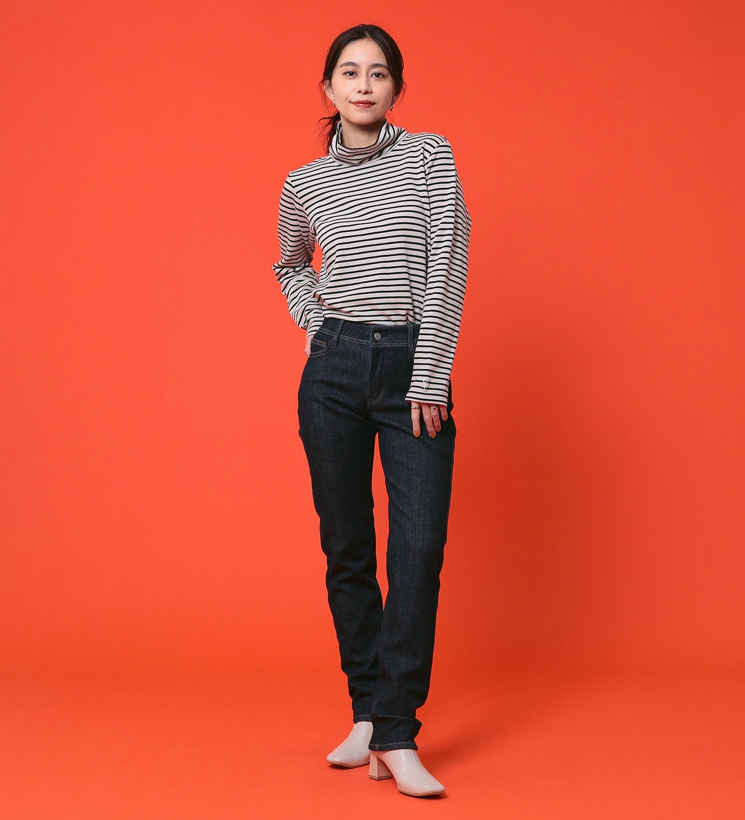 EDWIN(エドウイン)の【予約P】EDWIN LADIES 『裏フリースであったかい。』インターナショナルベーシックBODY FIREゆったりストレートデニムパンツ【冬用】【暖】|パンツ/デニム / ジーンズパンツ/レディース|インディゴブルー