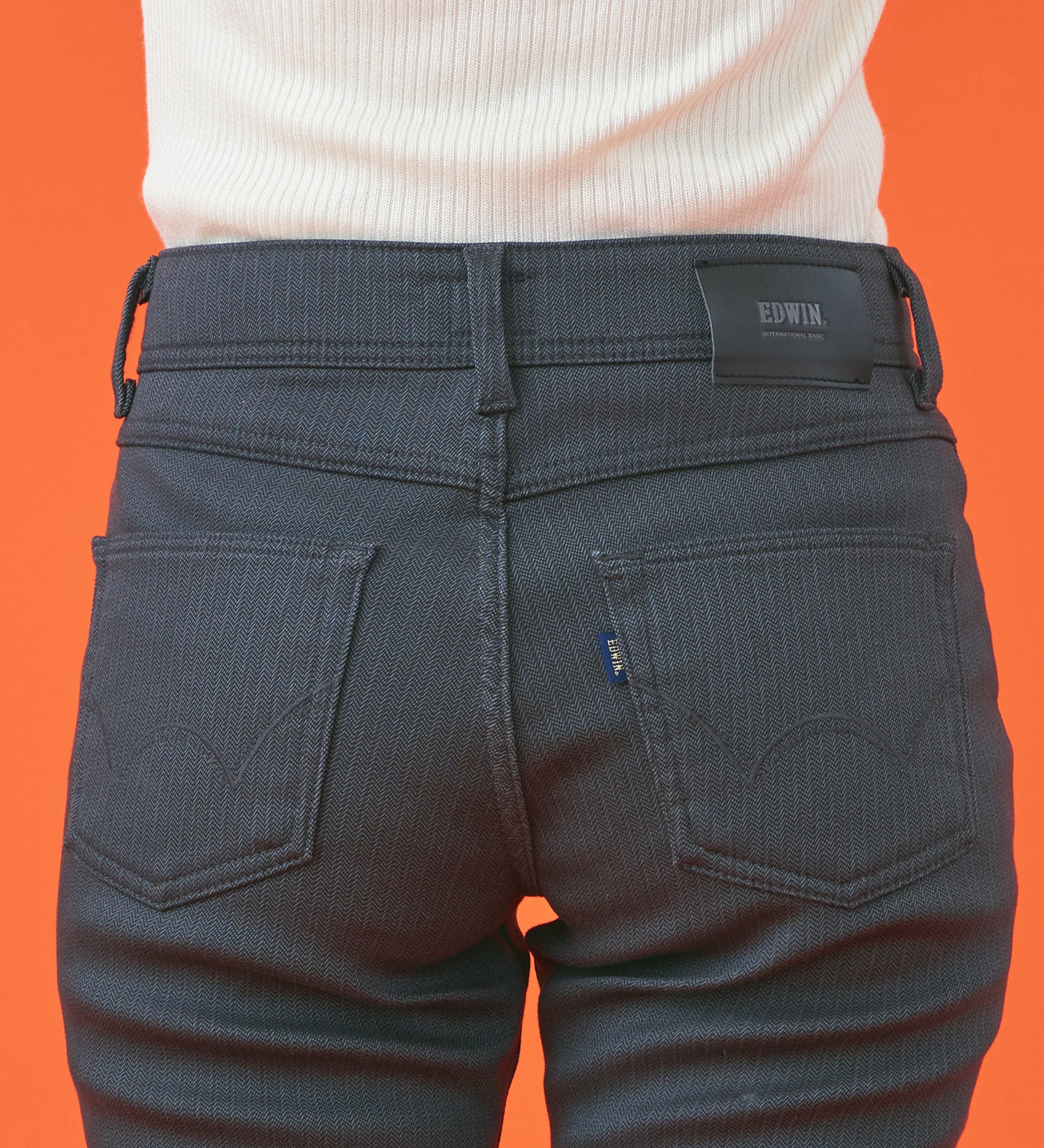 EDWIN(エドウイン)の【予約P】EDWIN LADIES 『裏フリースであったかい。』インターナショナルベーシックBODY FIREゆったりストレートデニムパンツ【冬用】【暖】|パンツ/パンツ/レディース|グレー