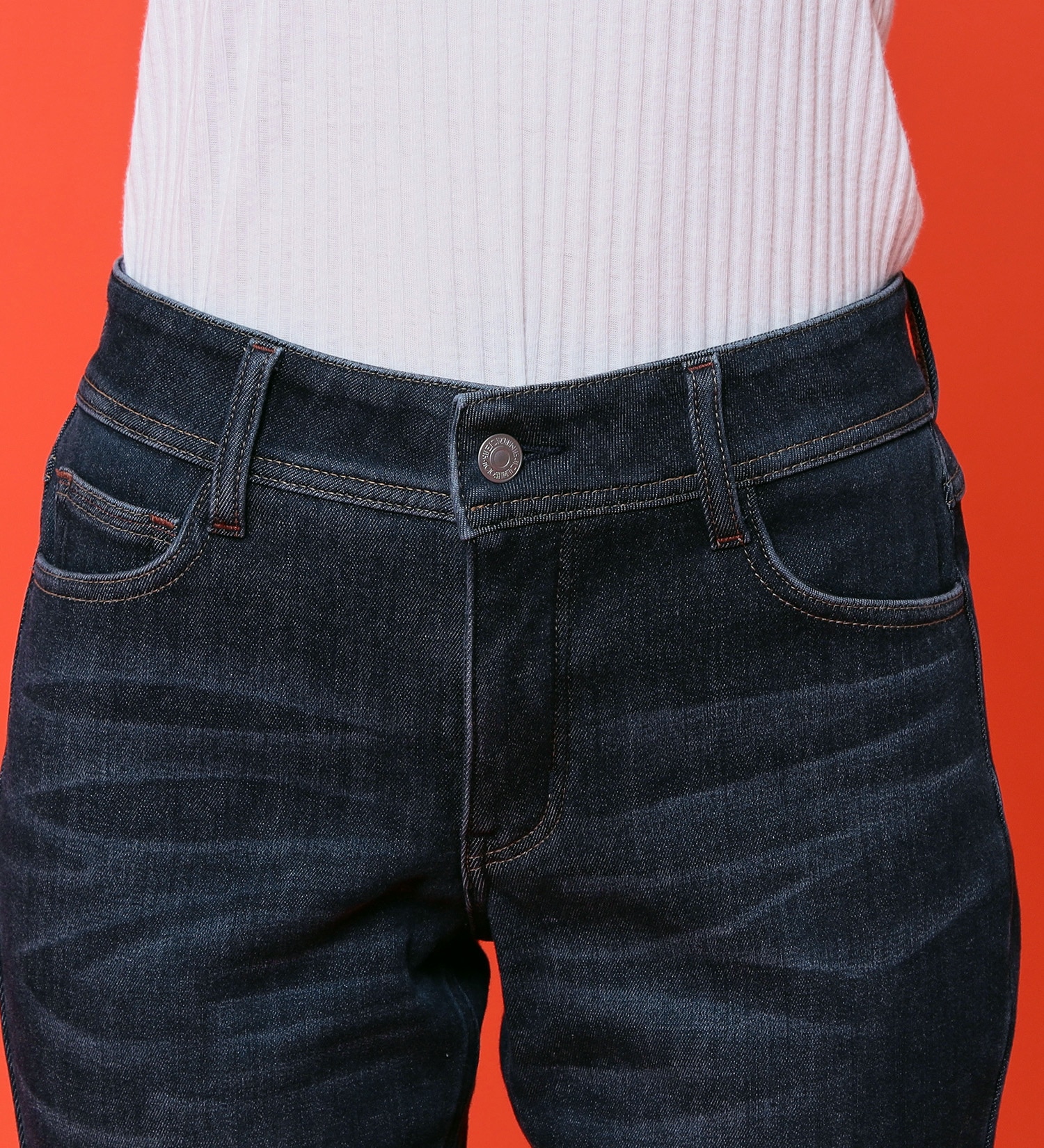 EDWIN(エドウイン)の【予約P】EDWIN LADIES 『裏フリースであったかい。』インターナショナルベーシックBODY FIREゆったりストレートデニムパンツ【冬用】【暖】|パンツ/デニム / ジーンズパンツ/レディース|濃色ブルー