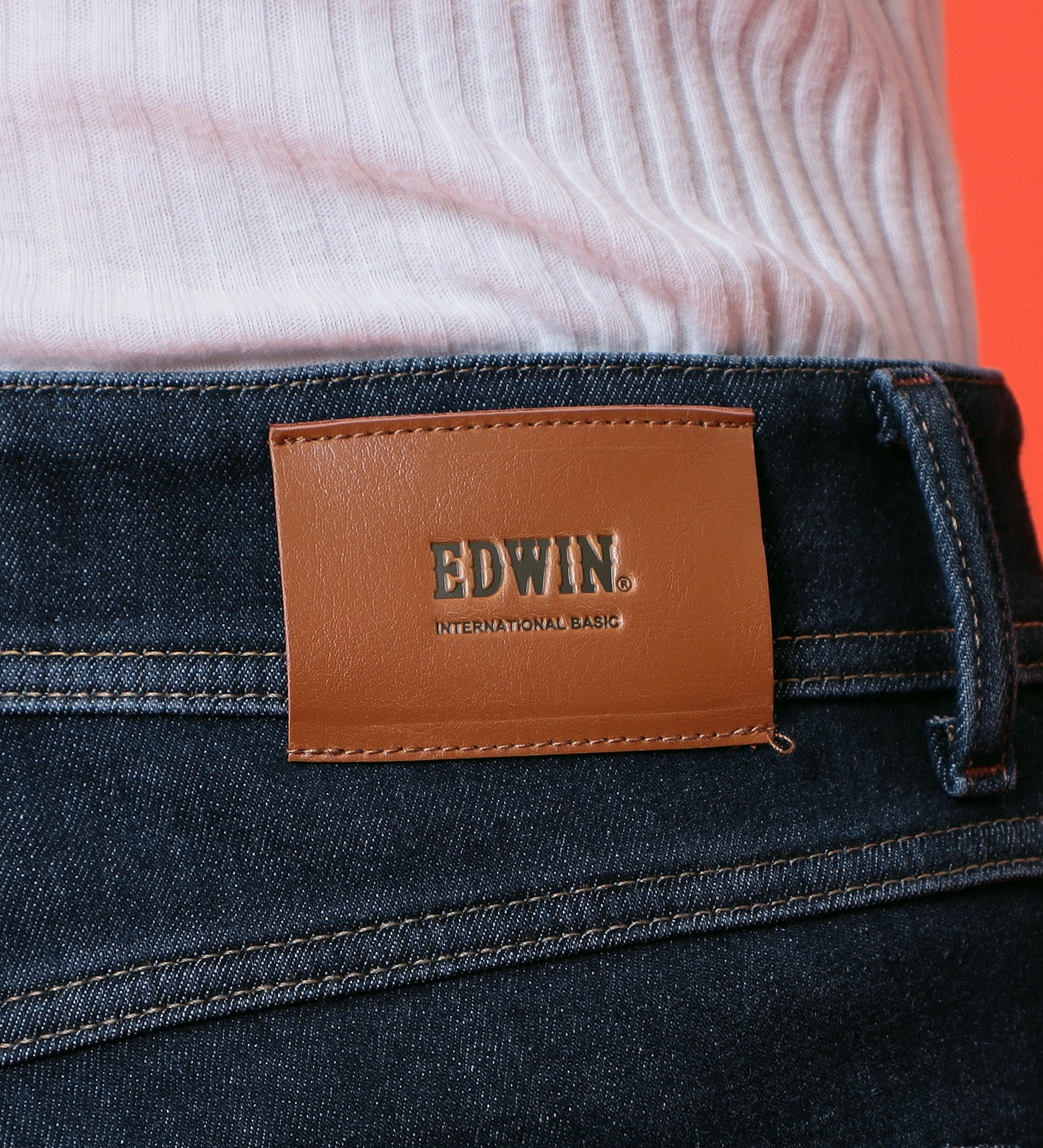 EDWIN(エドウイン)の【予約P】EDWIN LADIES 『裏フリースであったかい。』インターナショナルベーシックBODY FIREゆったりストレートデニムパンツ【冬用】【暖】|パンツ/デニム / ジーンズパンツ/レディース|濃色ブルー
