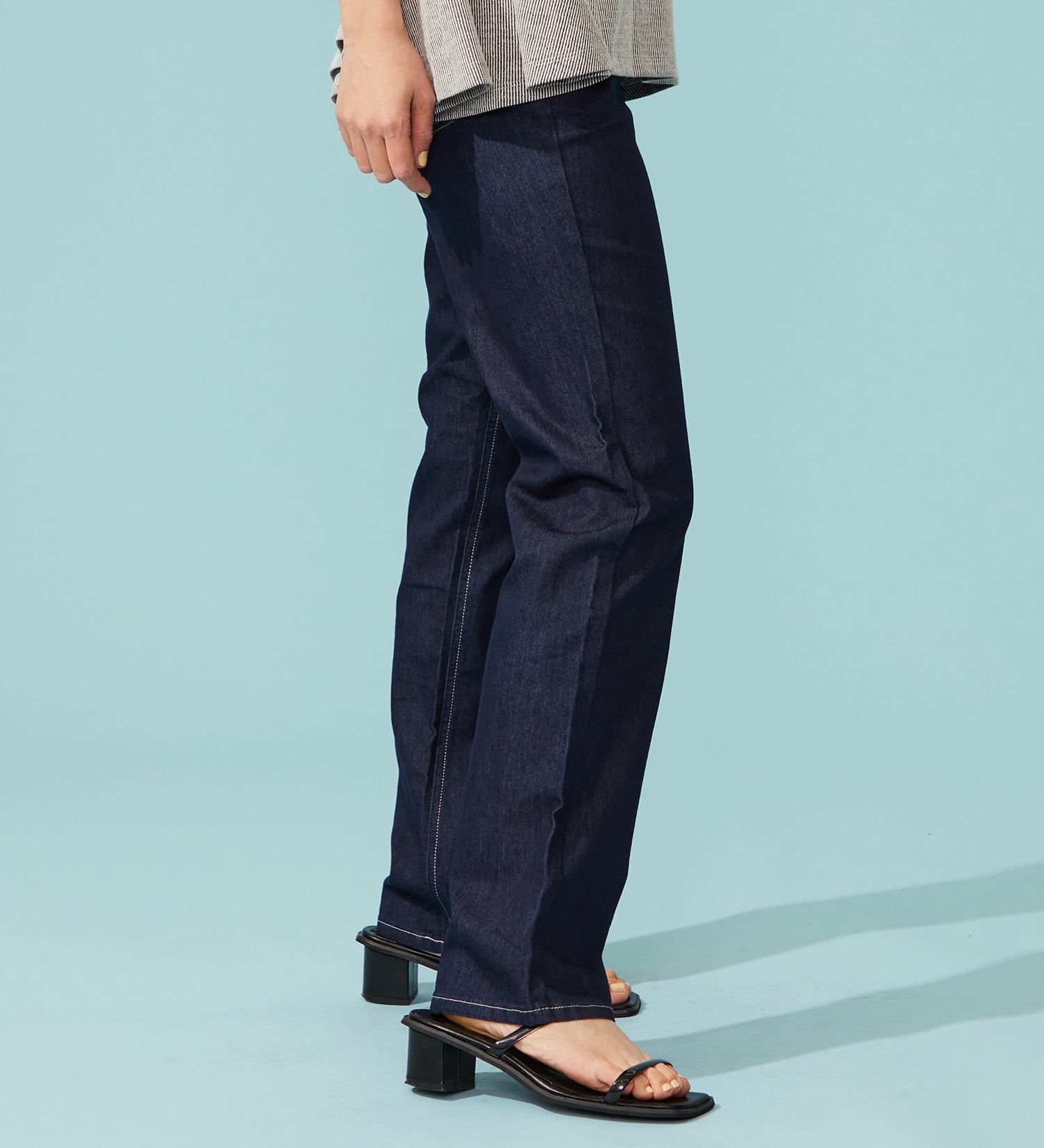 EDWIN(エドウイン)の【予約P】EDWIN LADIES インターナショナルベーシック COOL 股上深め 脚まわりゆったりストレートデニムパンツ【涼】|パンツ/デニム / ジーンズパンツ/レディース|インディゴブルー