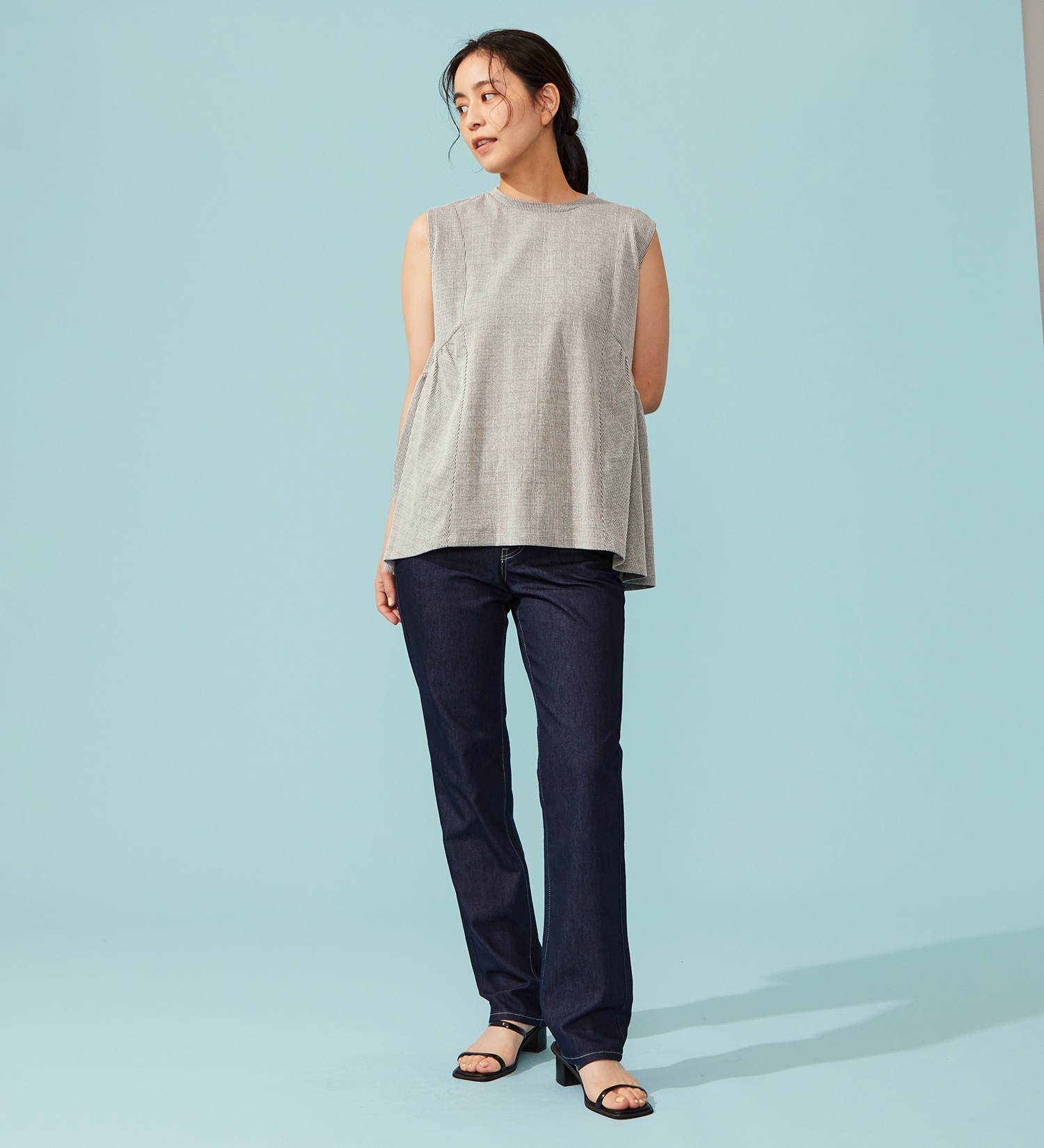 EDWIN(エドウイン)の【予約P】EDWIN LADIES インターナショナルベーシック COOL 股上深め 脚まわりゆったりストレートデニムパンツ【涼】|パンツ/デニム / ジーンズパンツ/レディース|インディゴブルー