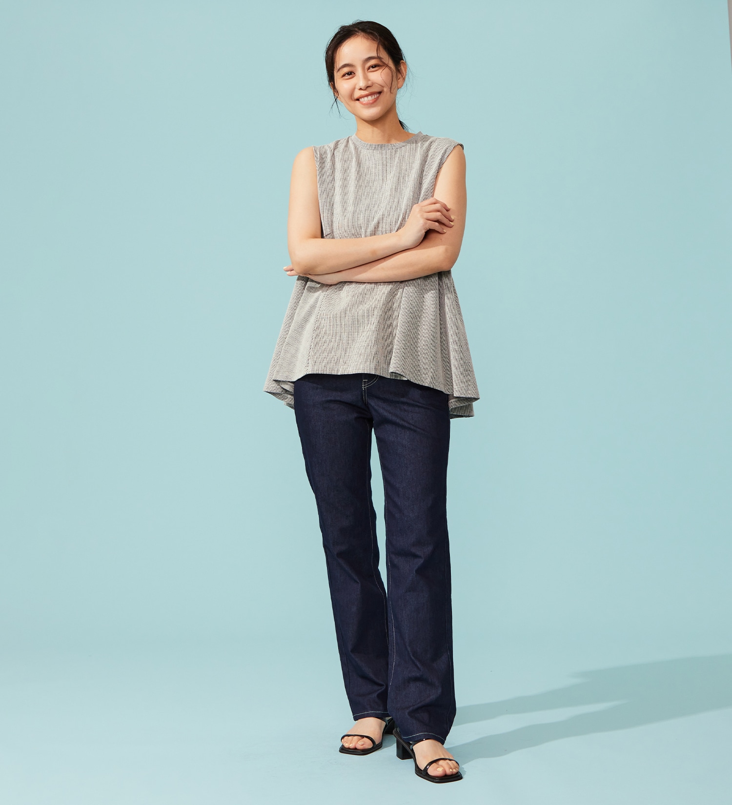 EDWIN(エドウイン)の【予約P】EDWIN LADIES インターナショナルベーシック COOL 股上深め 脚まわりゆったりストレートデニムパンツ【涼】|パンツ/デニム / ジーンズパンツ/レディース|インディゴブルー