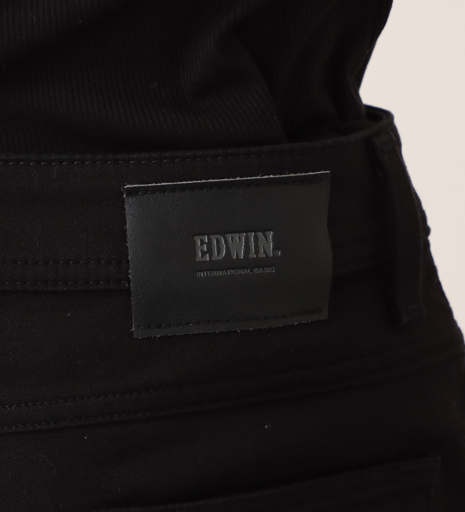 EDWIN(エドウイン)のEDWIN LADIES インターナショナルベーシック すっきりストレートデニムパンツ|パンツ/デニム / ジーンズパンツ/レディース|ブラック