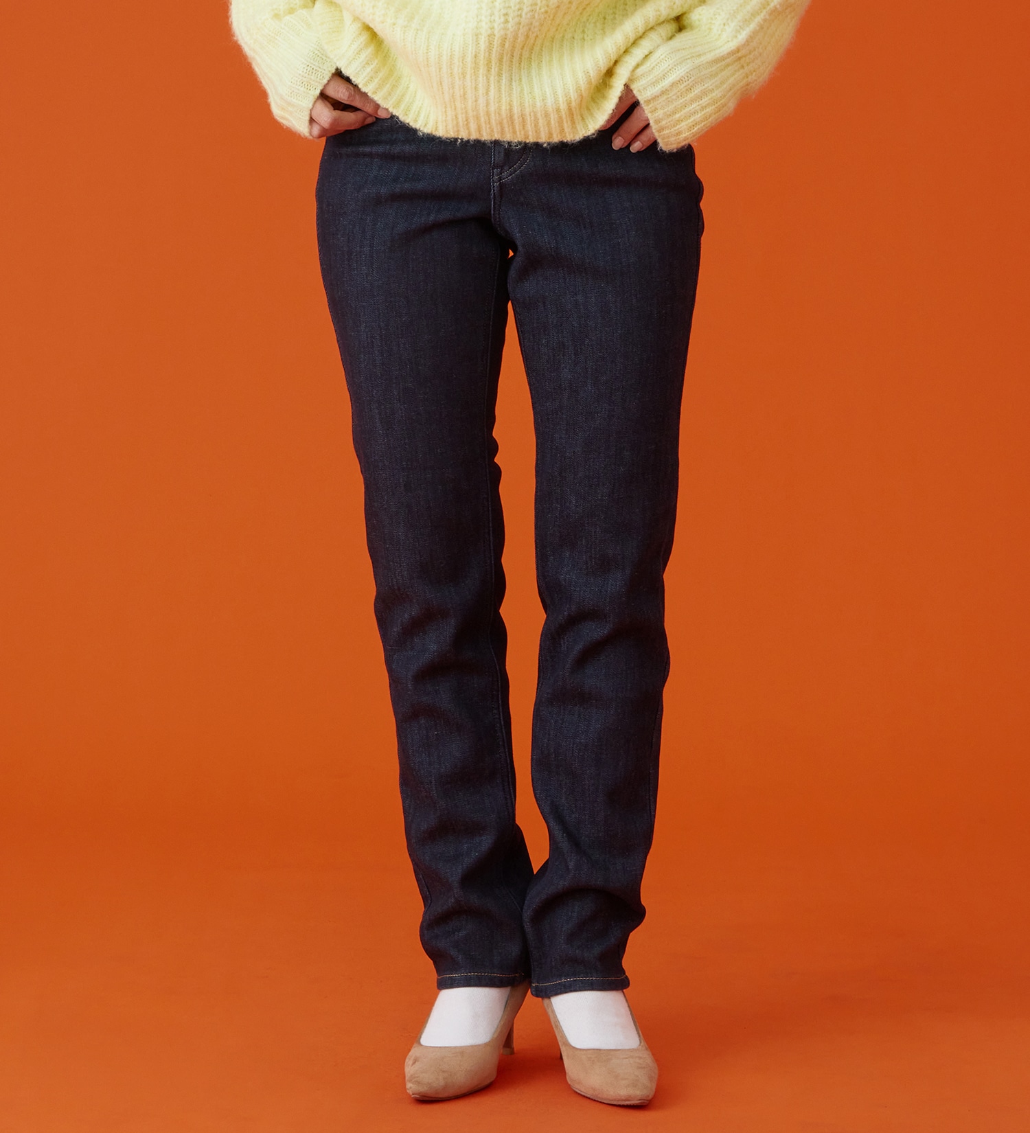 EDWIN(エドウイン)の【予約P】EDWIN LADIES インターナショナルベーシック  BODY FIREすっきりストレートデニムパンツ【暖/冬用】|パンツ/デニム / ジーンズパンツ/レディース|インディゴブルー