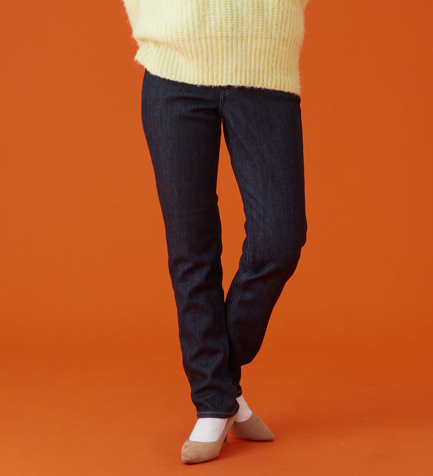 EDWIN(エドウイン)の【予約P】EDWIN LADIES インターナショナルベーシック  BODY FIREすっきりストレートデニムパンツ【暖/冬用】|パンツ/デニム / ジーンズパンツ/レディース|インディゴブルー
