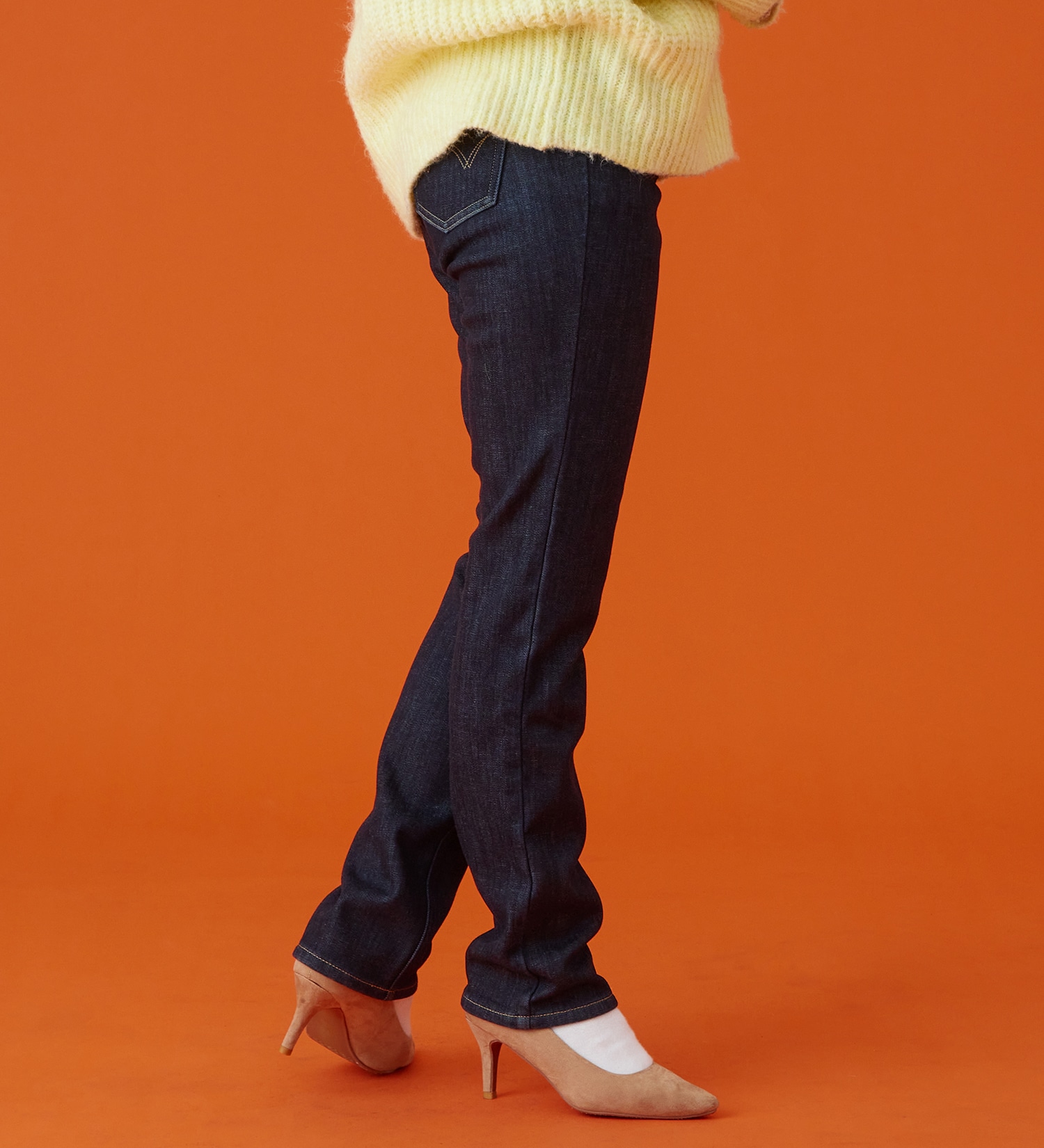 EDWIN(エドウイン)の【予約P】EDWIN LADIES インターナショナルベーシック  BODY FIREすっきりストレートデニムパンツ【暖/冬用】|パンツ/デニム / ジーンズパンツ/レディース|インディゴブルー