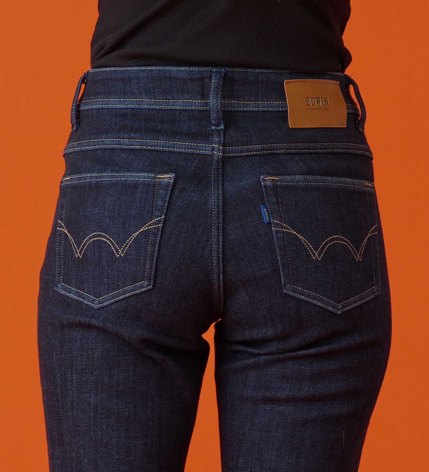 EDWIN(エドウイン)の【予約P】EDWIN LADIES インターナショナルベーシック  BODY FIREすっきりストレートデニムパンツ【暖/冬用】|パンツ/デニム / ジーンズパンツ/レディース|インディゴブルー