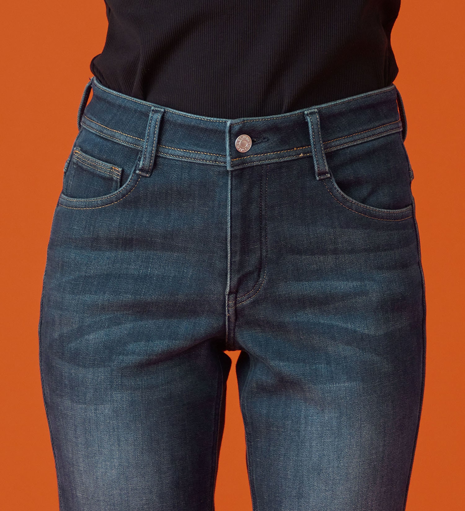 EDWIN(エドウイン)の【予約P】EDWIN LADIES インターナショナルベーシック BODY FIREすっきりストレートデニムパンツ【暖/冬用】|パンツ/デニム / ジーンズパンツ/レディース|濃色ブルー