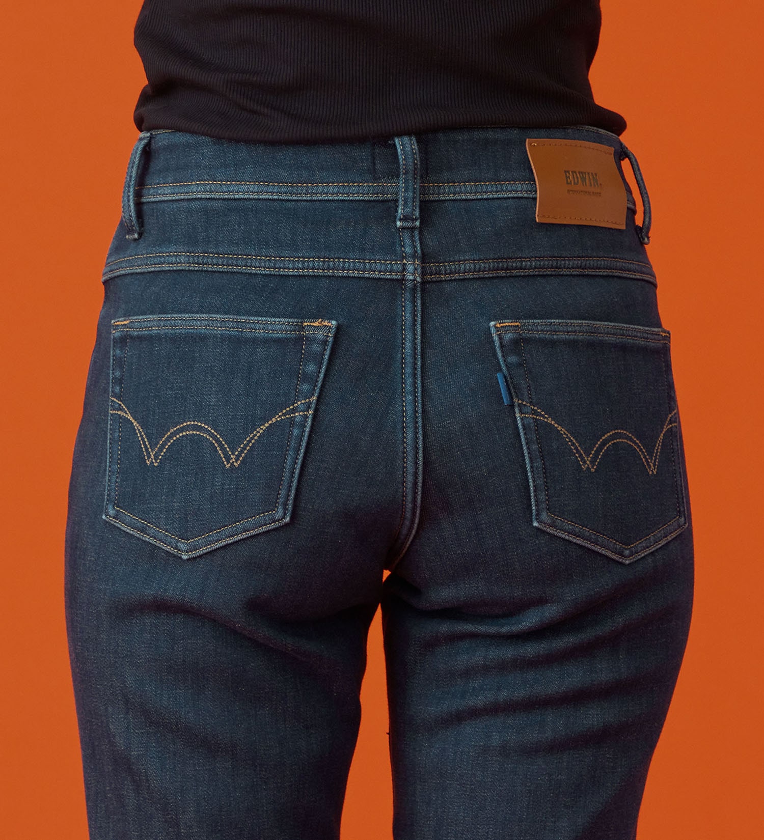 EDWIN(エドウイン)の【予約P】EDWIN LADIES インターナショナルベーシック BODY FIREすっきりストレートデニムパンツ【暖/冬用】|パンツ/デニム / ジーンズパンツ/レディース|濃色ブルー