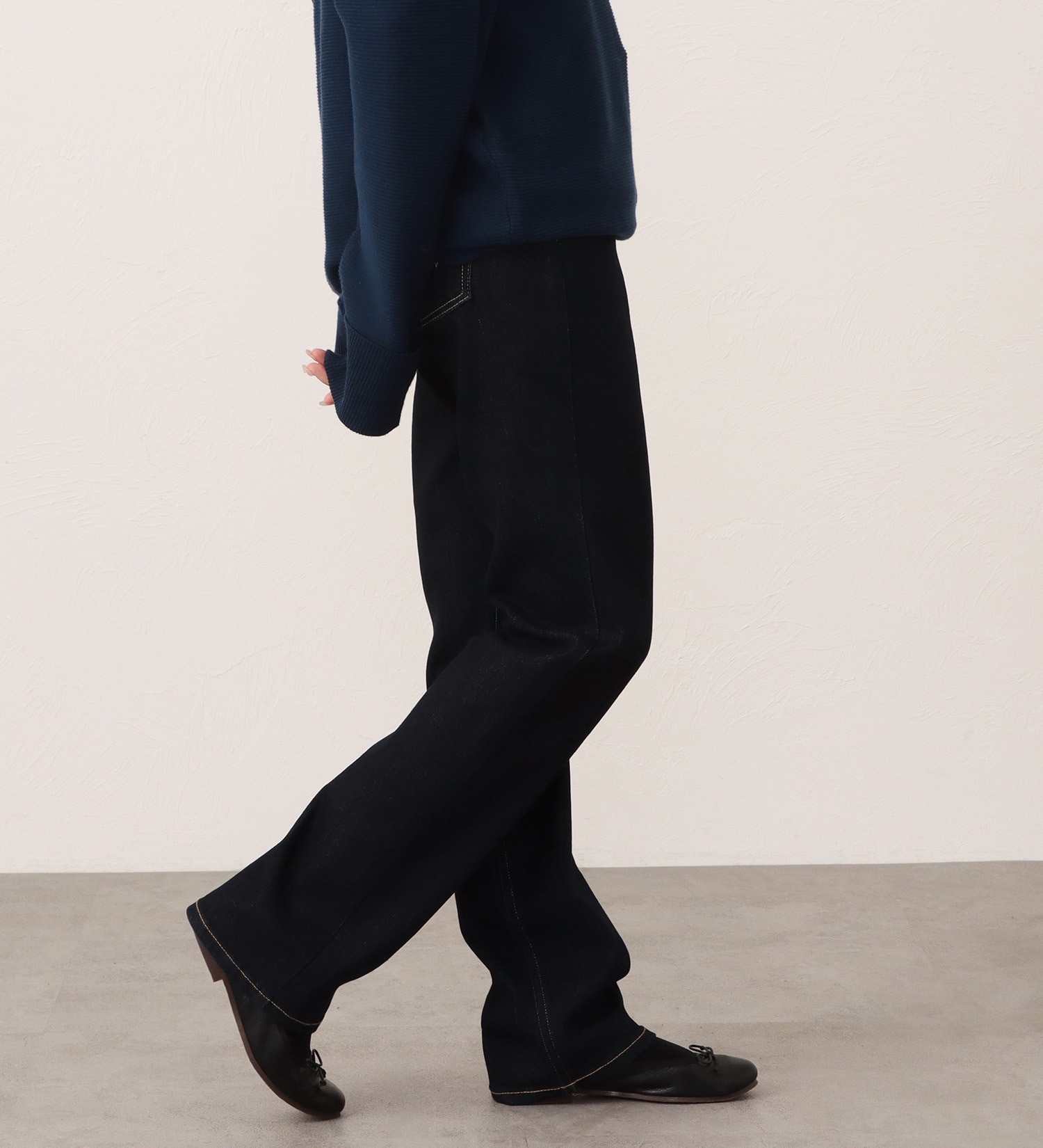 EDWIN(エドウイン)のEDWIN LADIES インターナショナルベーシック ゆったりストレートデニムパンツ|パンツ/デニム / ジーンズパンツ/レディース|インディゴブルー