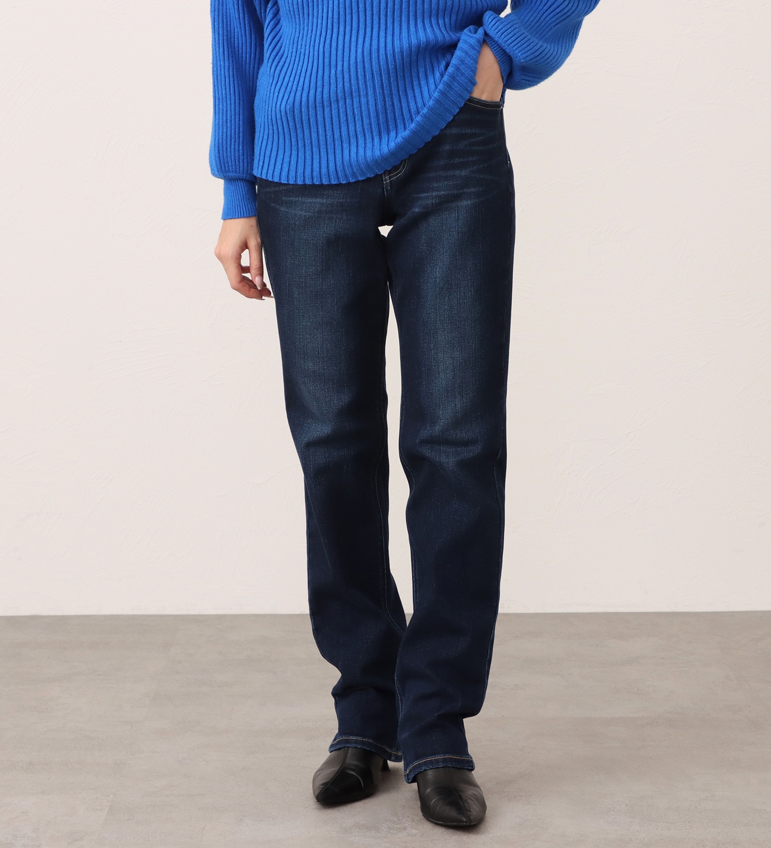 EDWIN(エドウイン)のEDWIN LADIES インターナショナルベーシック ゆったりストレートデニムパンツ|パンツ/デニム / ジーンズパンツ/レディース|濃色ブルー