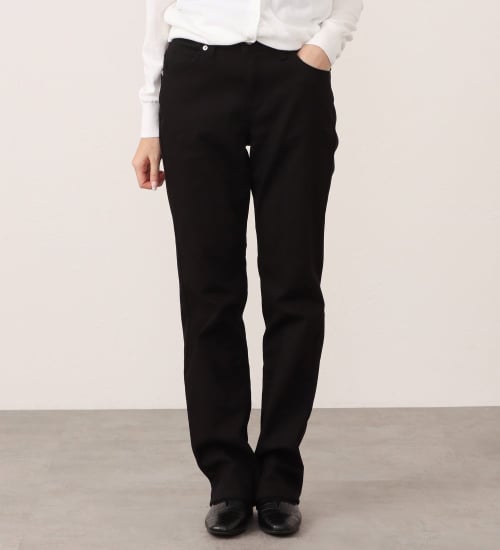 EDWIN(エドウイン)のEDWIN LADIES インターナショナルベーシック ゆったりストレートデニムパンツ|パンツ/デニム / ジーンズパンツ/レディース|ブラック