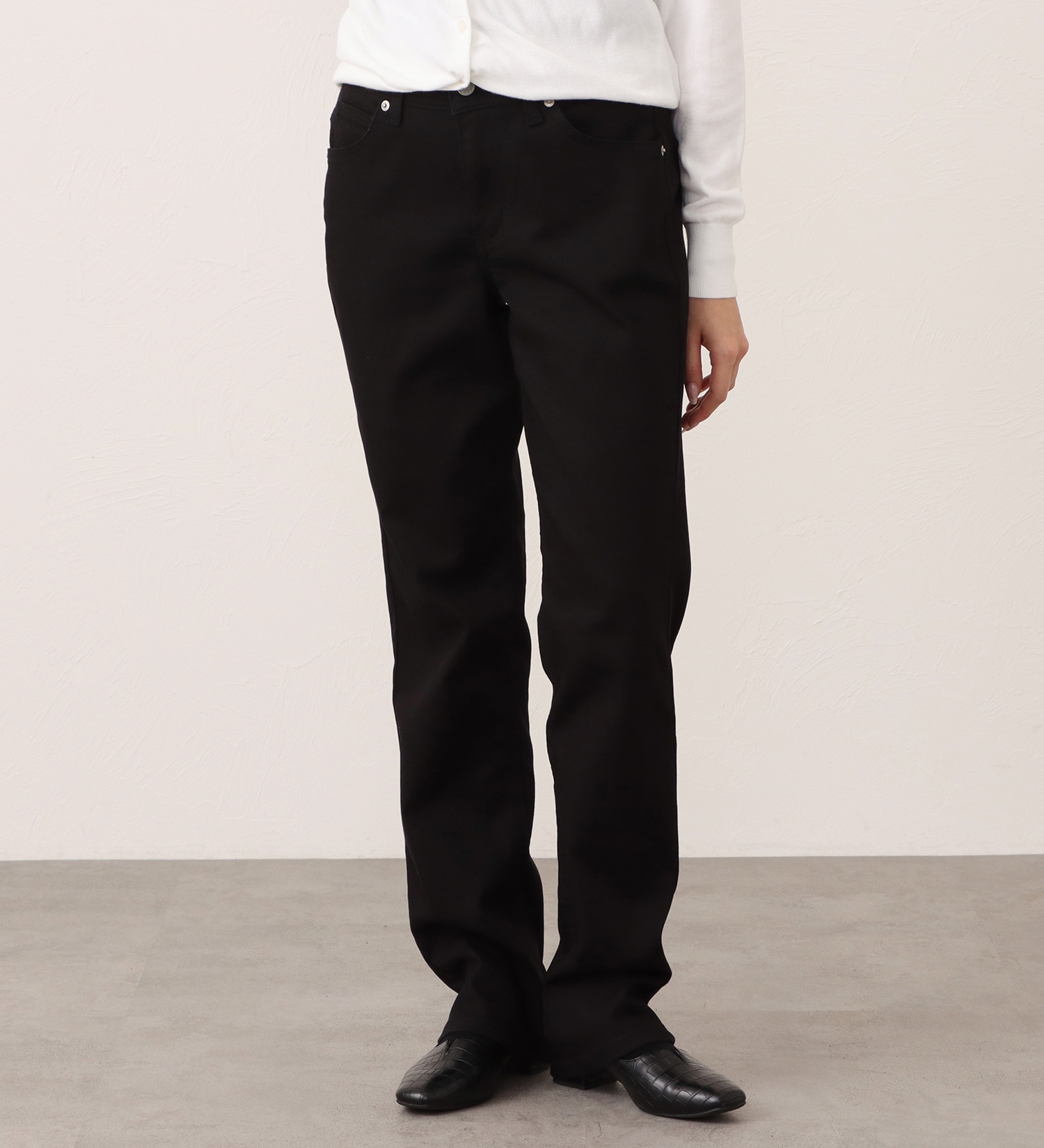EDWIN(エドウイン)のEDWIN LADIES インターナショナルベーシック ゆったりストレートデニムパンツ|パンツ/デニム / ジーンズパンツ/レディース|ブラック