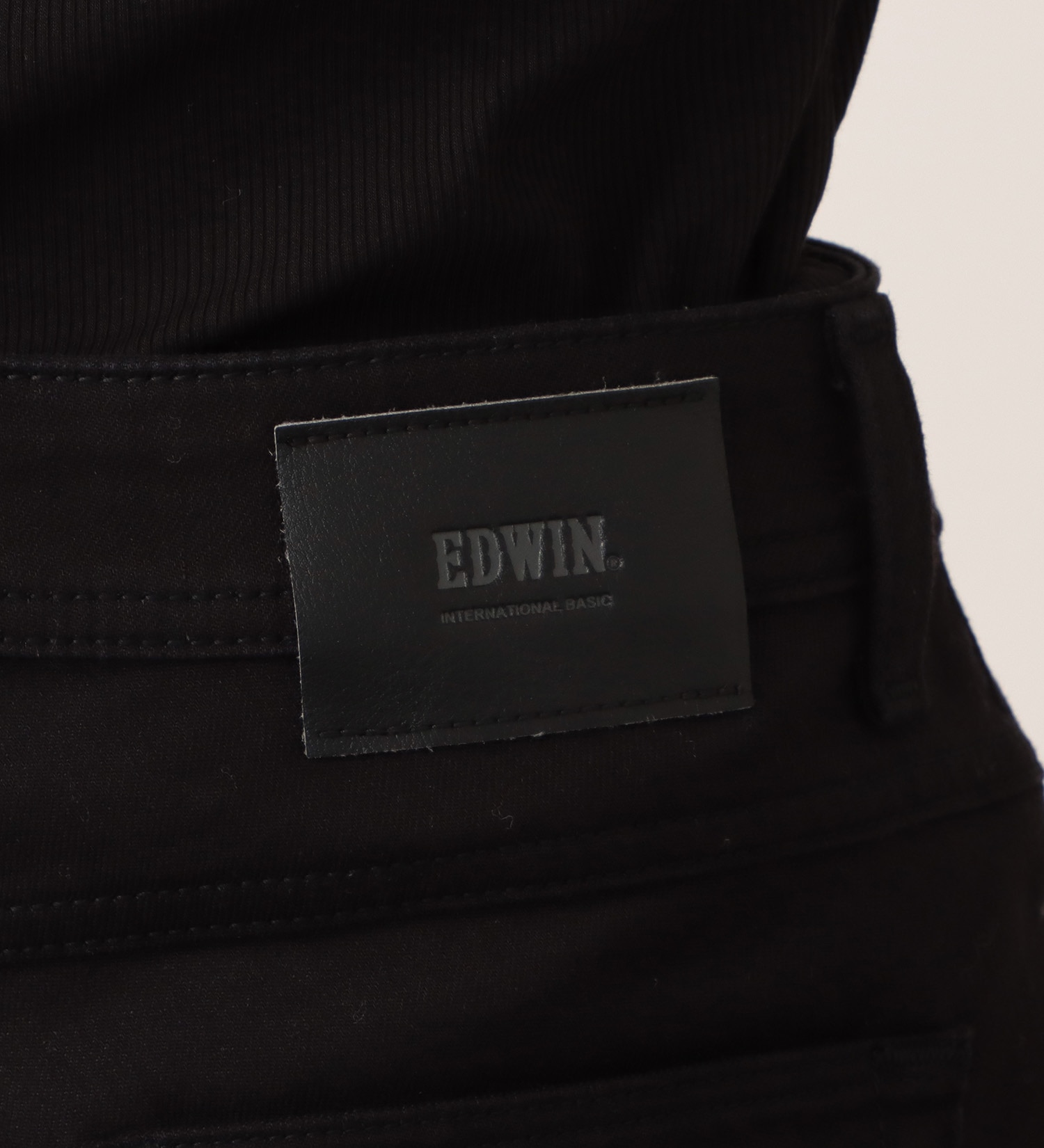 EDWIN(エドウイン)のEDWIN LADIES インターナショナルベーシック ゆったりストレートデニムパンツ|パンツ/デニム / ジーンズパンツ/レディース|ブラック