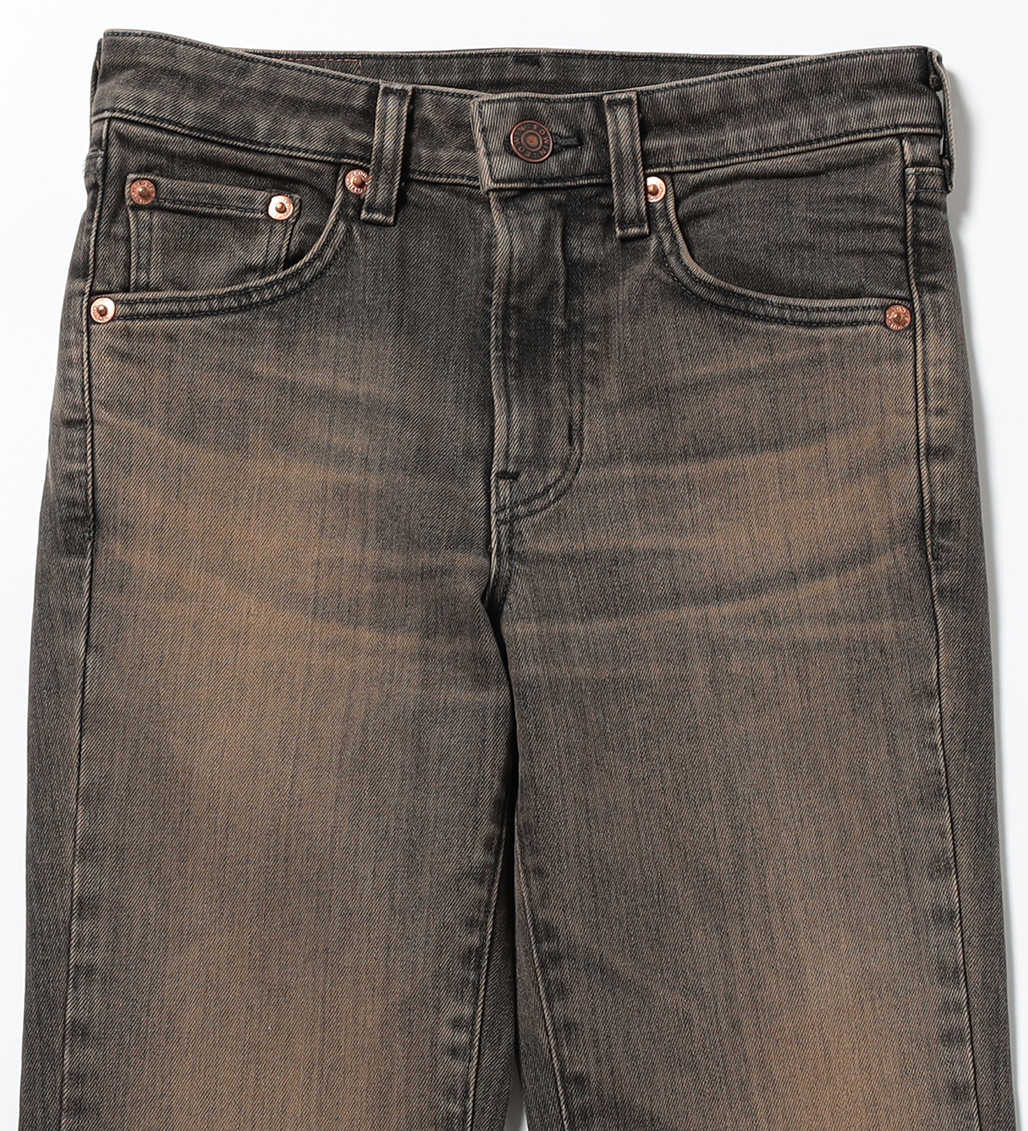 EDWIN(エドウイン)の【試着対象】EDWIN LADIES ニュークラシック ローライズ カットオフフレアデニムパンツ|パンツ/デニム / ジーンズパンツ/レディース|ブラウン系その他
