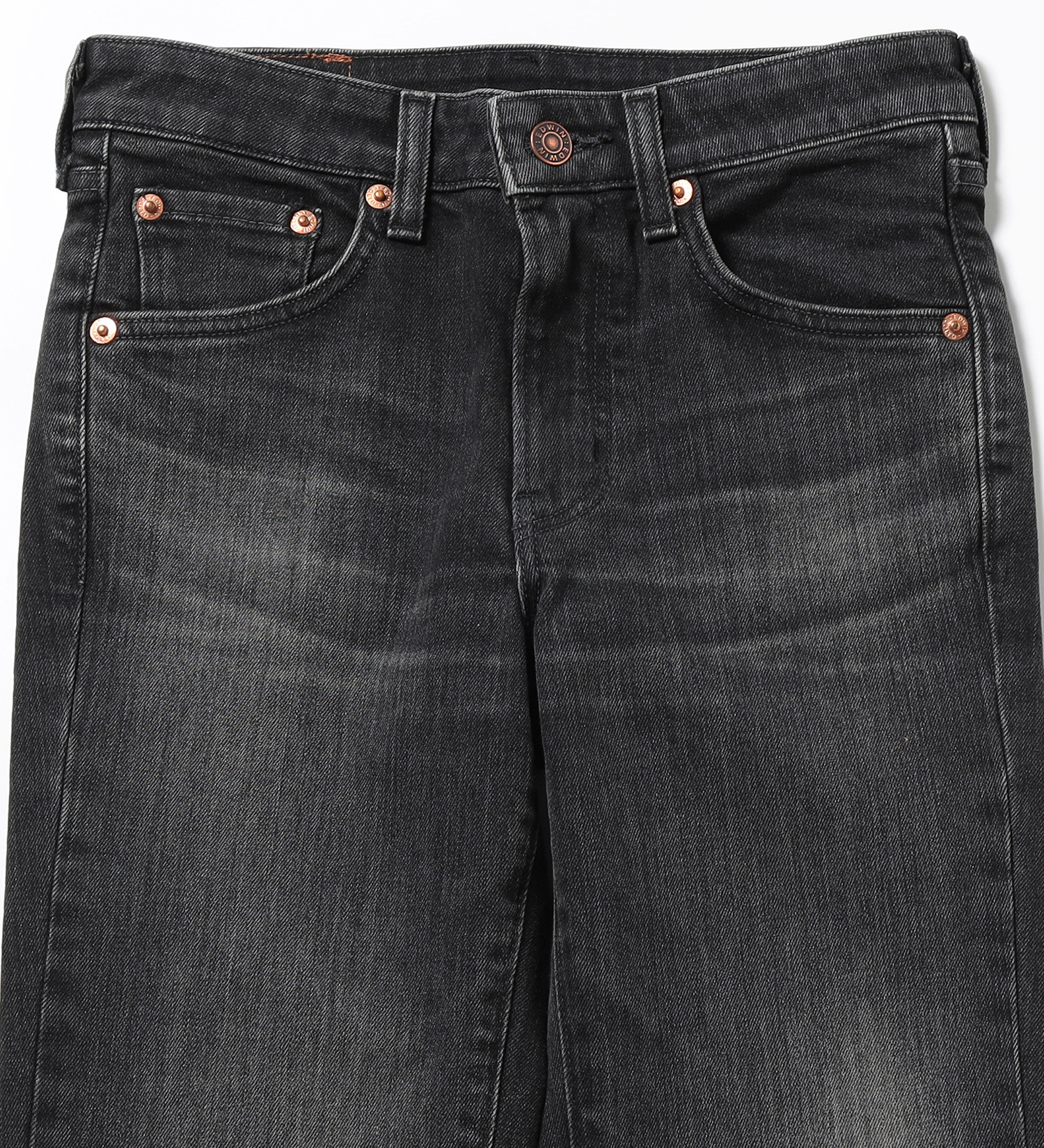 EDWIN(エドウイン)の【試着対象】EDWIN LADIES ニュークラシック ローライズ カットオフフレアデニムパンツ|パンツ/デニム / ジーンズパンツ/レディース|ブラックデニム