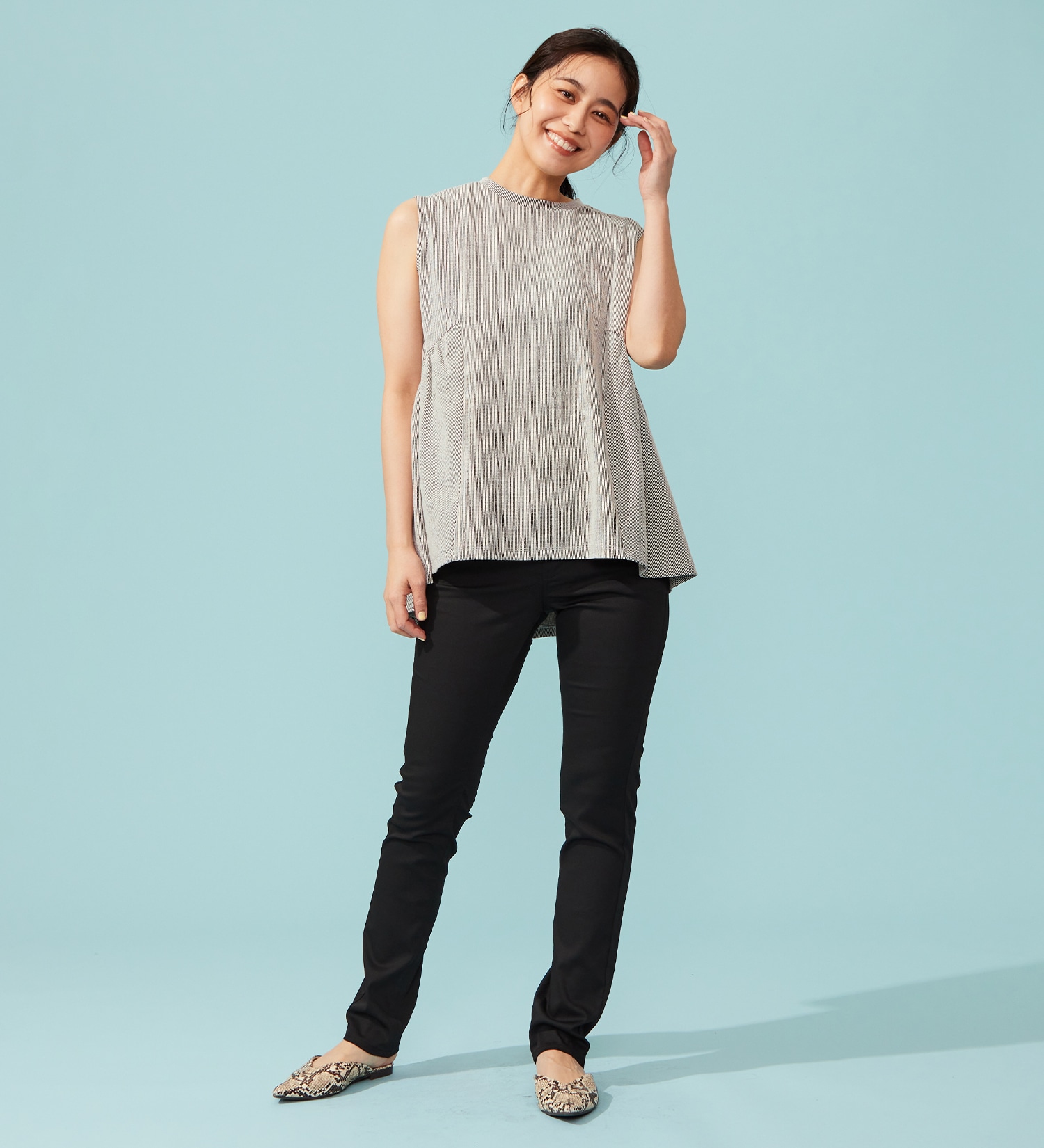 EDWIN(エドウイン)の【予約P】【WEB限定】EDWIN LADIES ハタラクロ COOL 涼しいスリムストレートパンツ【涼】|パンツ/パンツ/レディース|ブラック