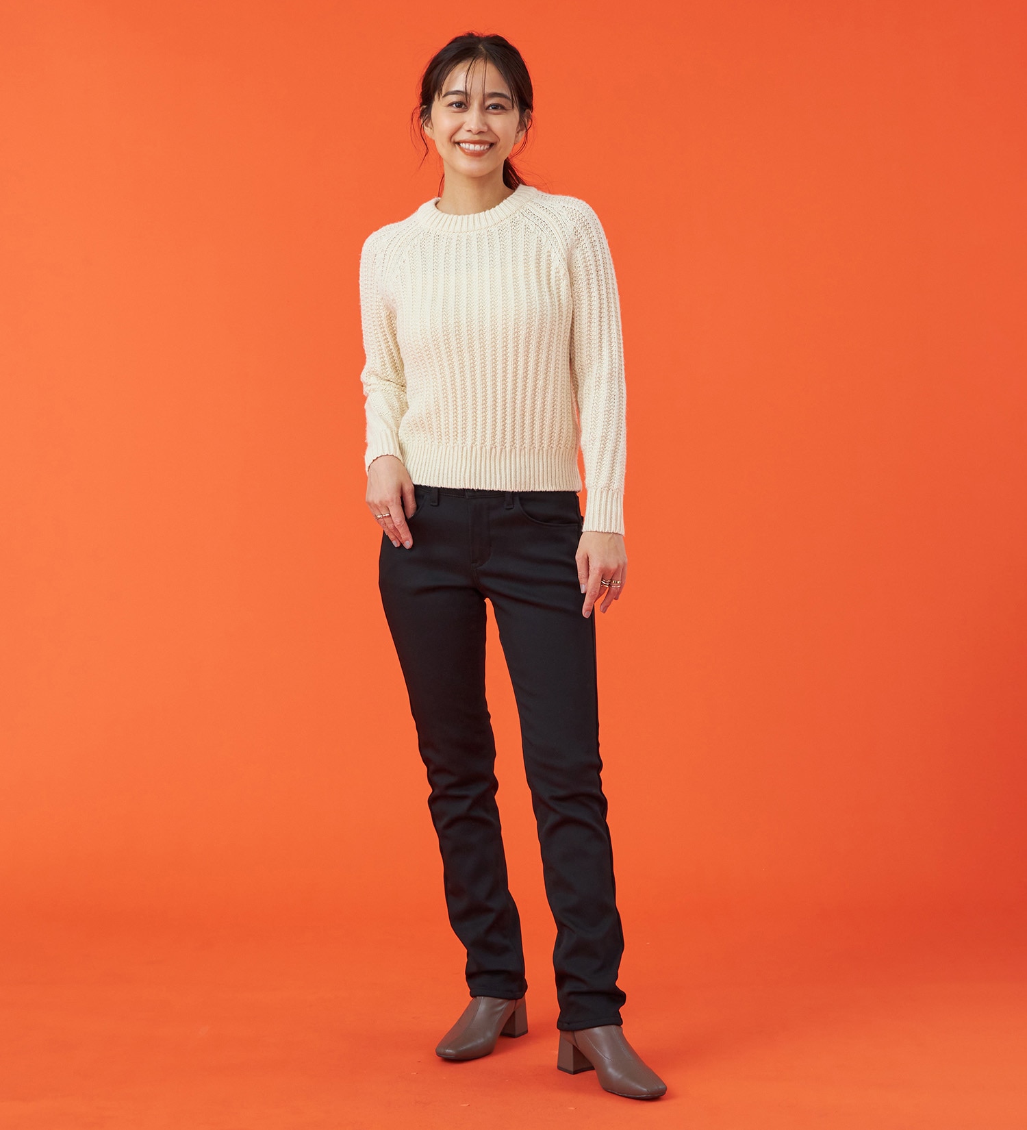 EDWIN(エドウイン)の【予約P】【WEB限定】EDWIN LADIES ハタラクロ BODY FIREスリムストレートパンツ【暖】【冬用】|パンツ/パンツ/レディース|ブラック