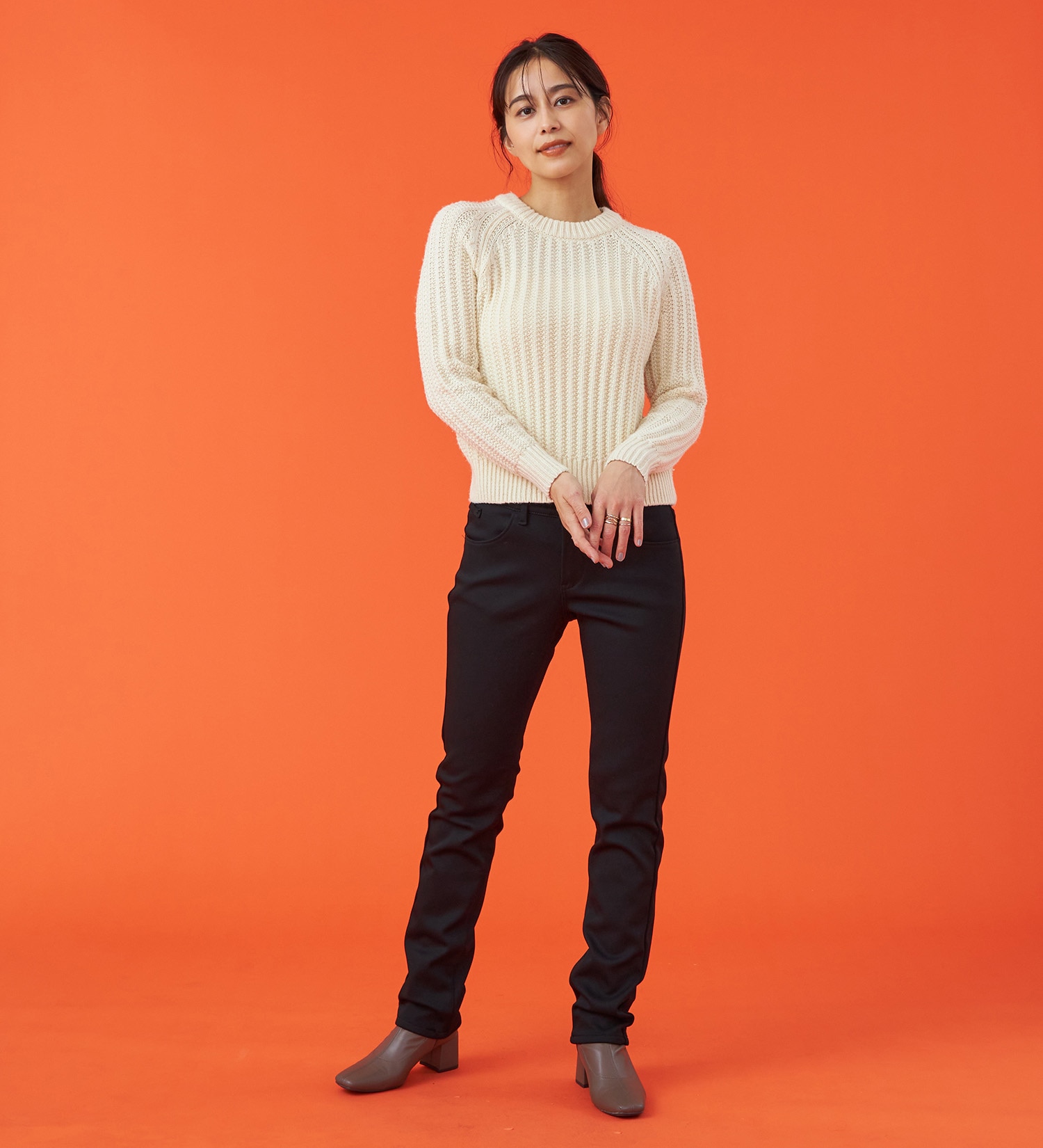 EDWIN(エドウイン)の【予約P】【WEB限定】EDWIN LADIES ハタラクロ BODY FIREスリムストレートパンツ【暖】【冬用】|パンツ/パンツ/レディース|ブラック