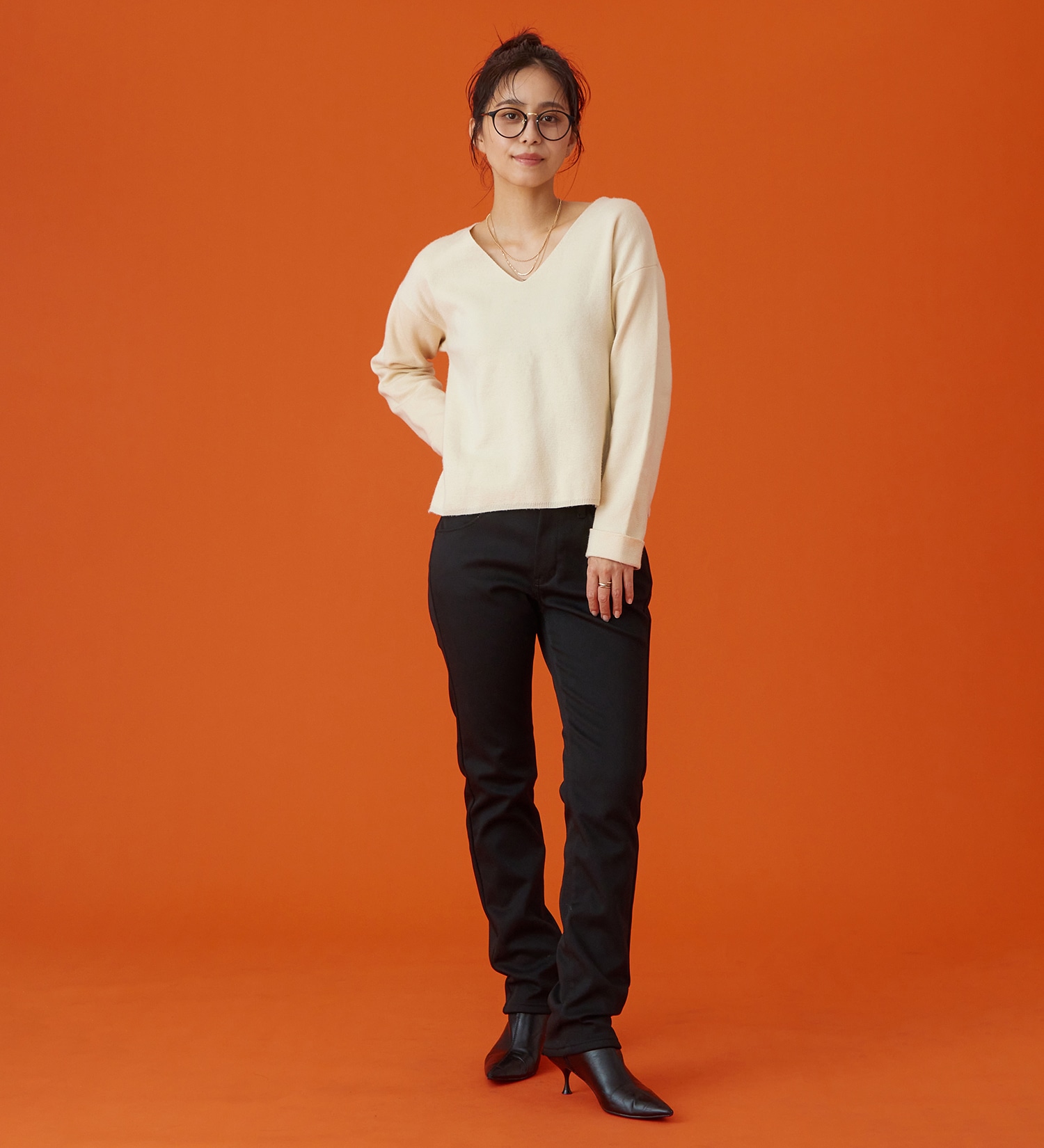 EDWIN(エドウイン)の【予約P】【WEB限定】EDWIN LADIES ハタラクロ BODY FIREスリムストレートパンツ【暖/冬用】|パンツ/パンツ/レディース|ブラック