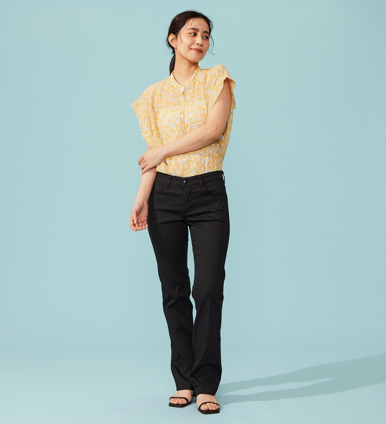 EDWIN(エドウイン)の【予約P】【WEB限定】EDWIN LADIES ハタラクロ COOL 涼しいストレートパンツ【涼】|パンツ/パンツ/レディース|ブラック