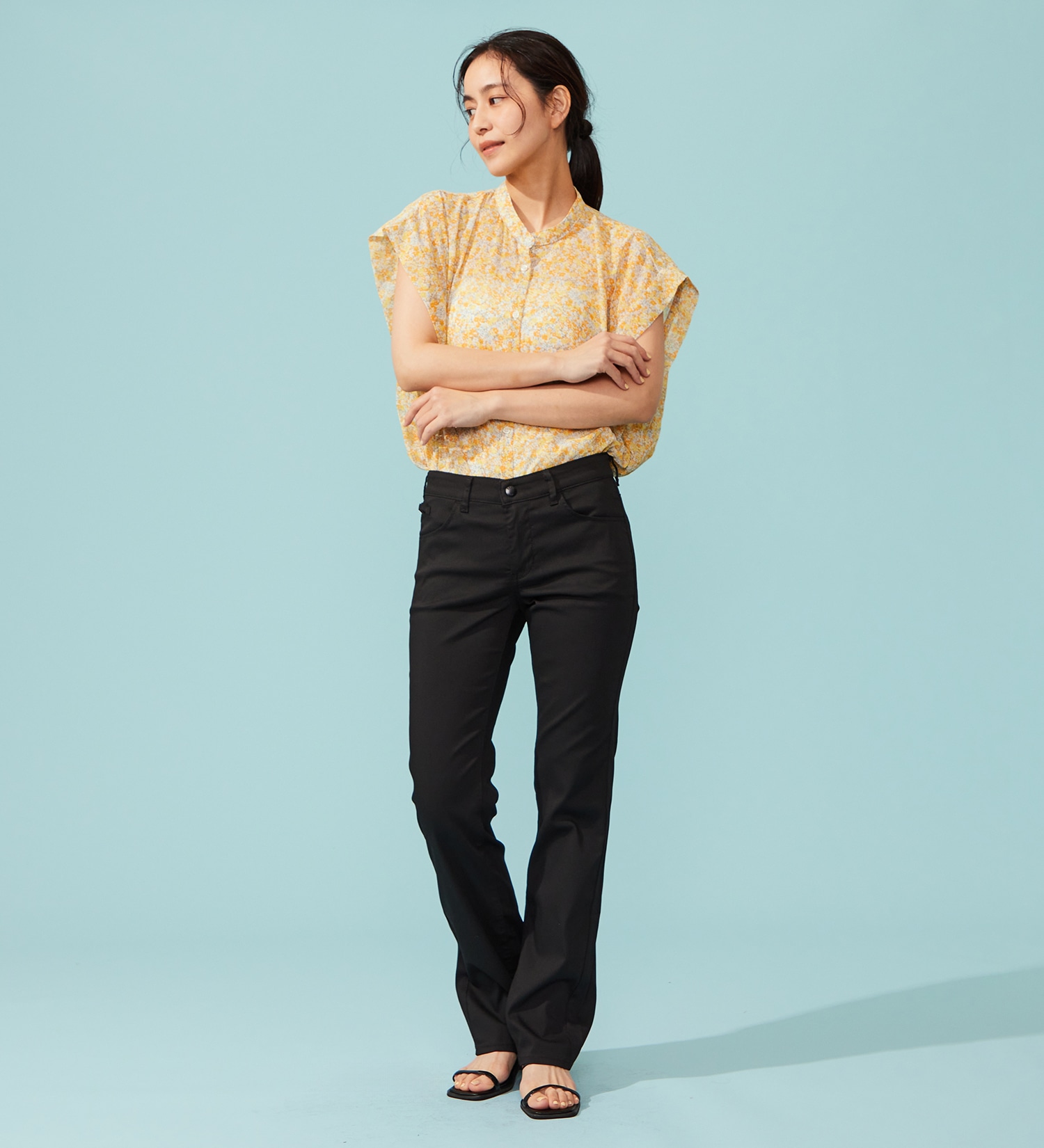 EDWIN(エドウイン)の【予約P】【WEB限定】EDWIN LADIES ハタラクロ COOL 涼しいストレートパンツ【涼】|パンツ/パンツ/レディース|ブラック