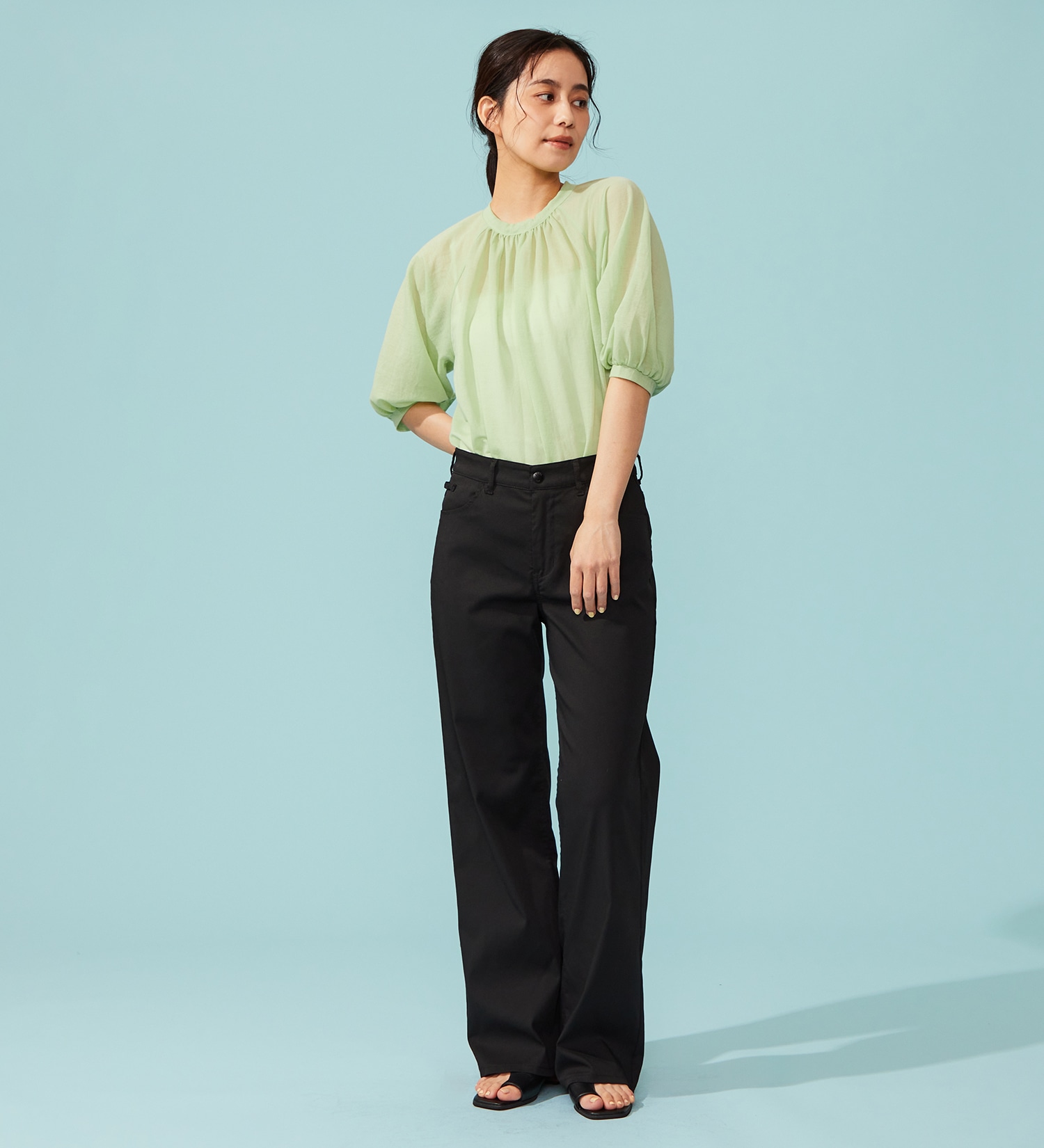 EDWIN(エドウイン)の【予約P】【WEB限定】EDWIN LADIES ハタラクロ COOL 涼しいワイドパンツ【涼】|パンツ/パンツ/レディース|ブラック