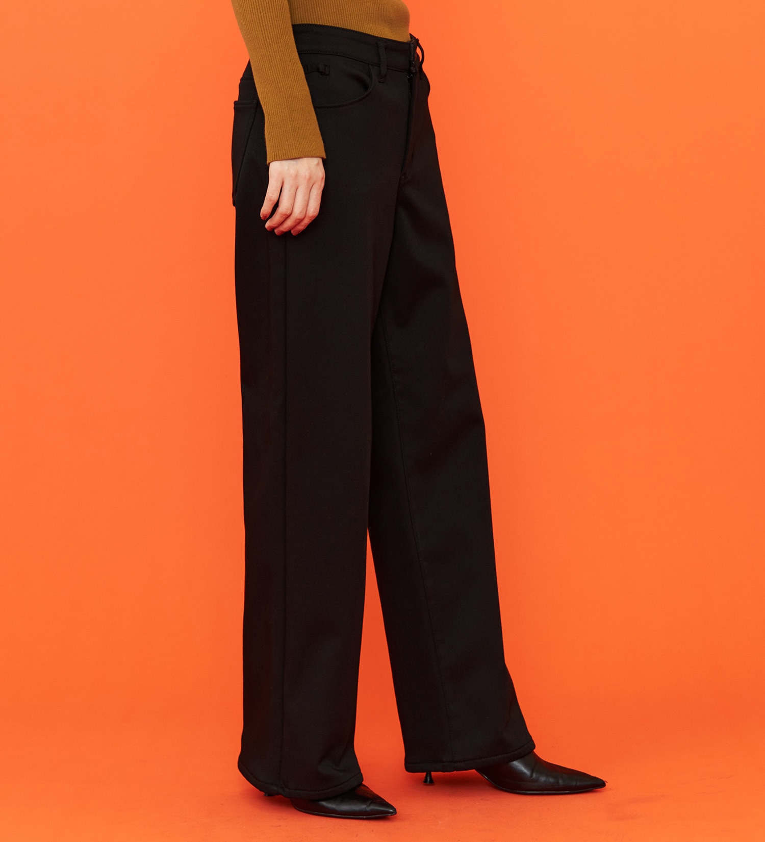 EDWIN(エドウイン)の【予約P】【WEB限定】EDWIN LADIES ハタラクロ BODY FIREワイドパンツ【暖】【冬用】|パンツ/パンツ/レディース|ブラック