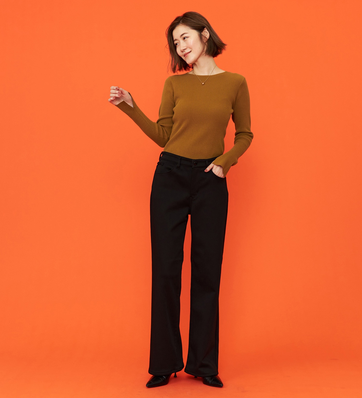 EDWIN(エドウイン)の【予約P】【WEB限定】EDWIN LADIES ハタラクロ BODY FIREワイドパンツ【暖】【冬用】|パンツ/パンツ/レディース|ブラック
