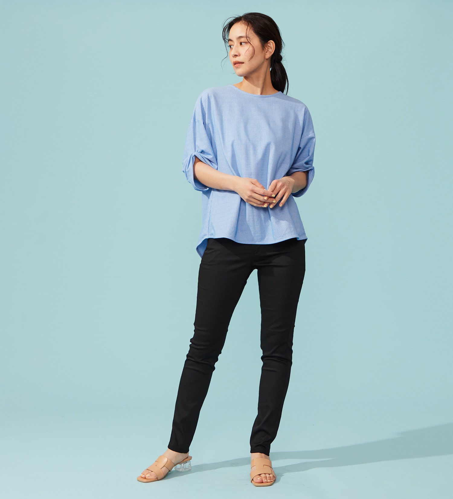 EDWIN(エドウイン)の【予約P】【WEB限定】EDWIN LADIES ハタラクロ COOL 涼しいスキニーパンツ【涼】|パンツ/パンツ/レディース|ブラック