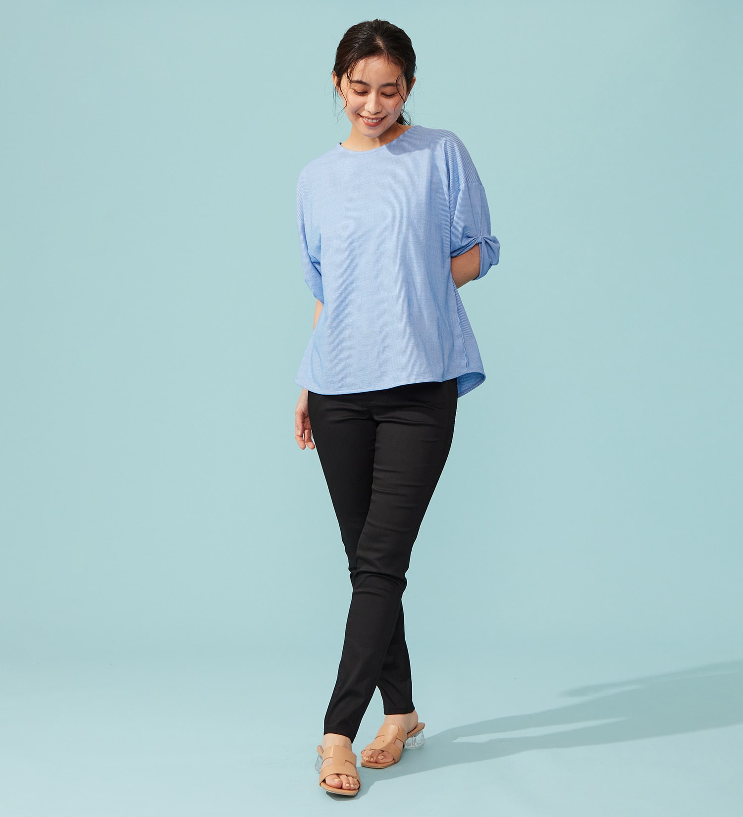 EDWIN(エドウイン)の【予約P】【WEB限定】EDWIN LADIES ハタラクロ COOL 涼しいスキニーパンツ【涼】|パンツ/パンツ/レディース|ブラック