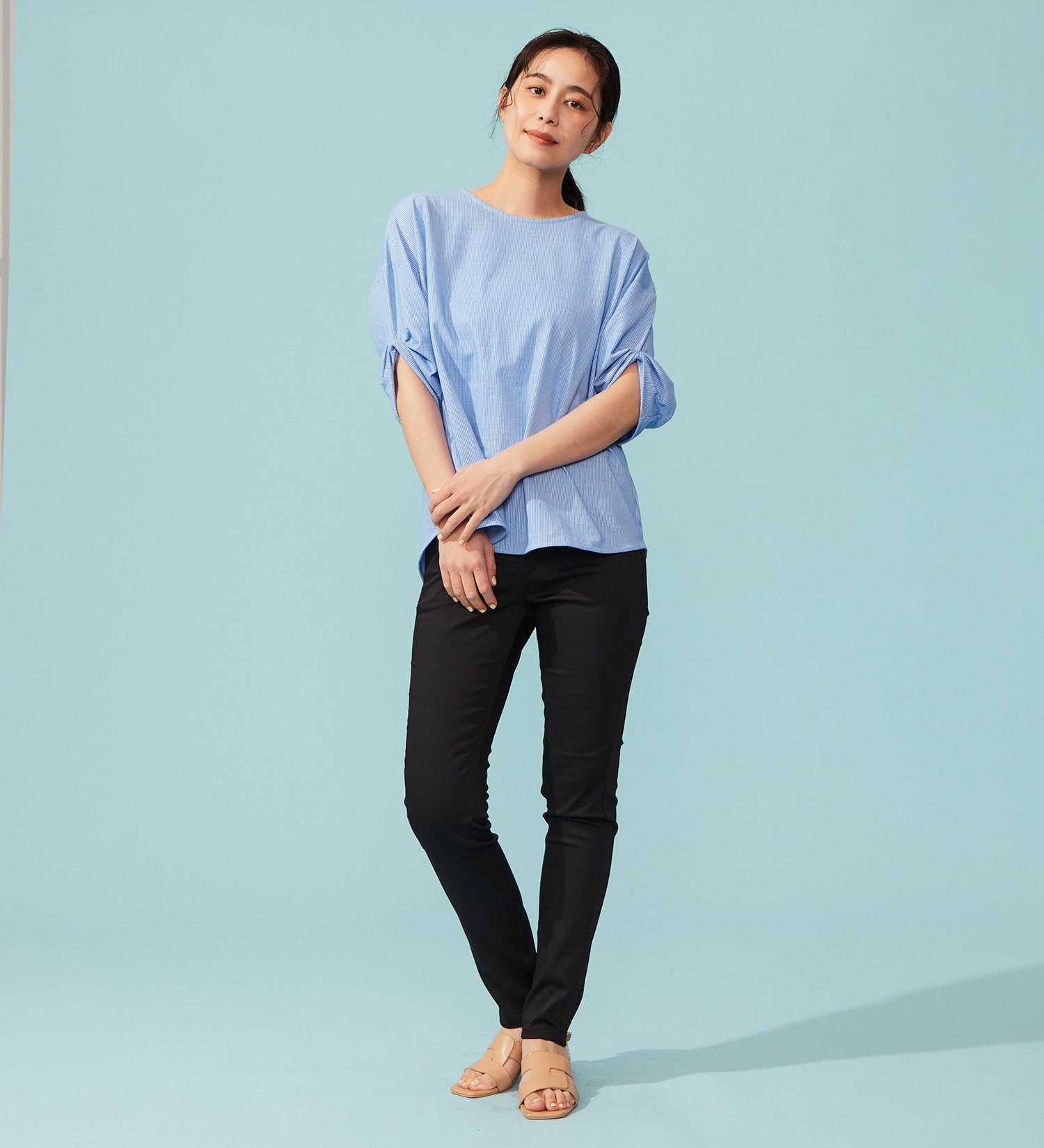 EDWIN(エドウイン)の【予約P】【WEB限定】EDWIN LADIES ハタラクロ COOL 涼しいスキニーパンツ【涼】|パンツ/パンツ/レディース|ブラック